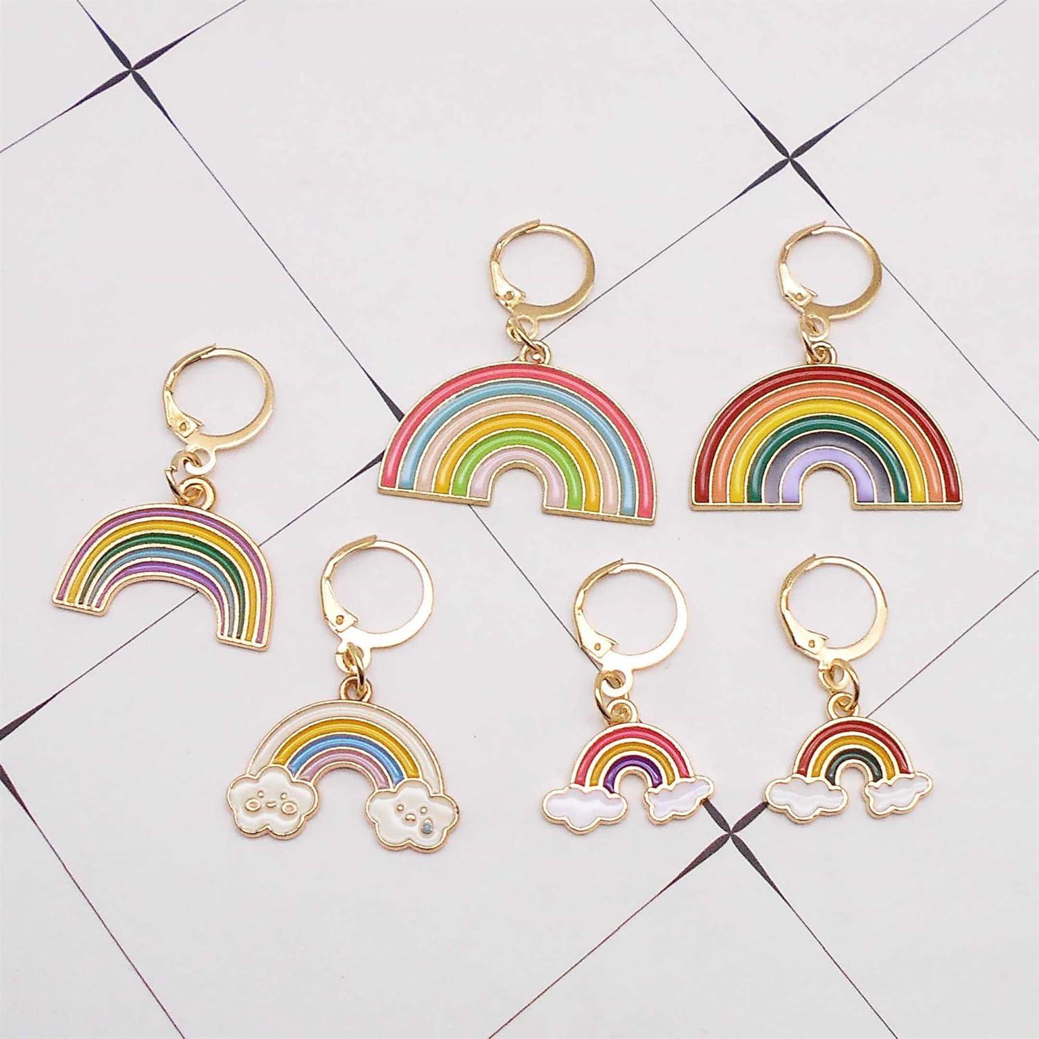 Marcadores de Puntos de Ganchillo Julie Wang - 12 Piezas Arcoíris