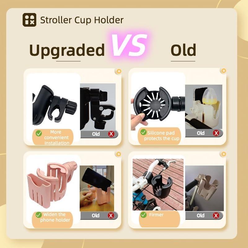 Soporte para Taza y Teléfono UIVXXUD 2-en-1 Negro Universal