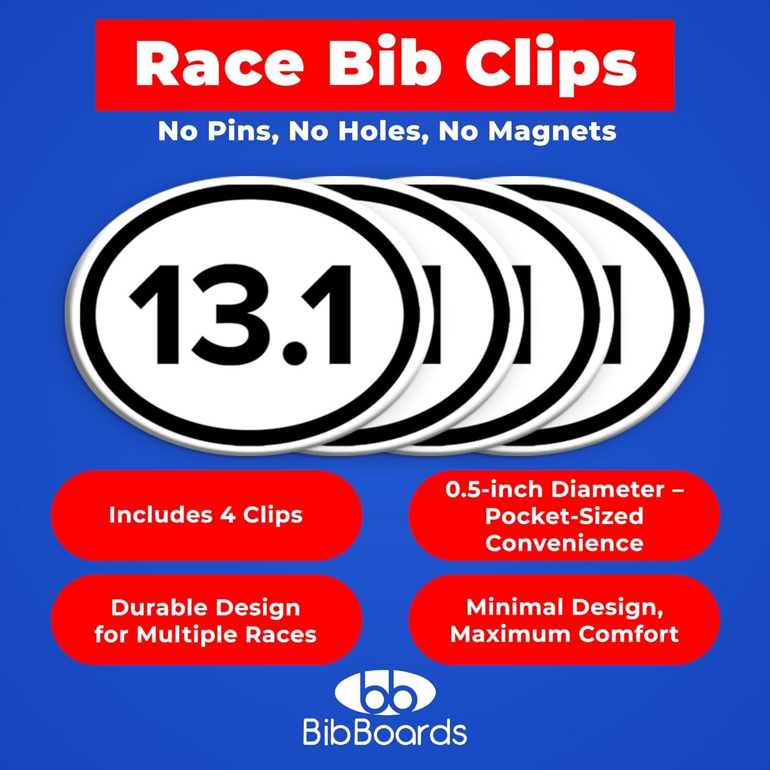 Clips BibSNAPS para Número de Carrera - Reutilizables y Livianos