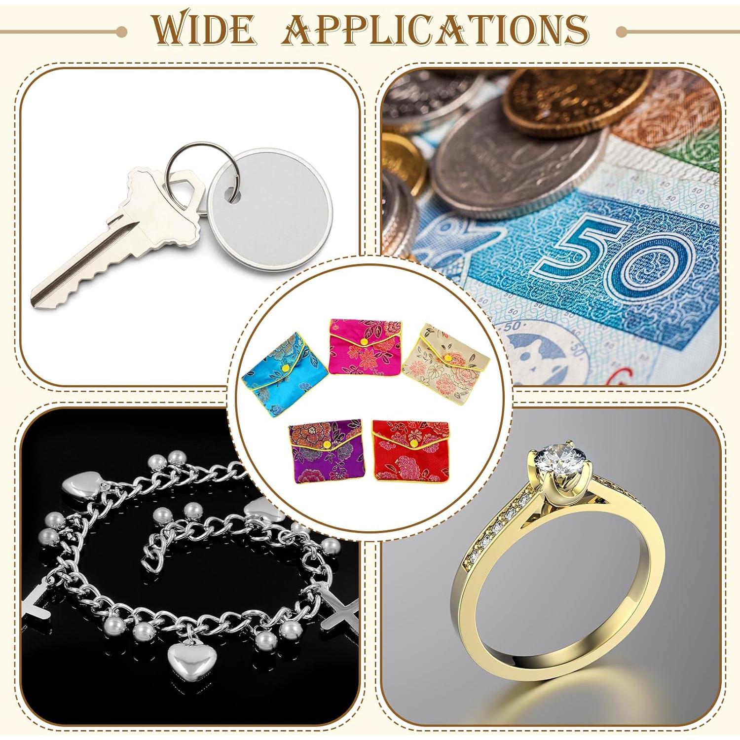 50 Bolsas de Regalo de Seda para Joyería Zhengmy 8x10 cm