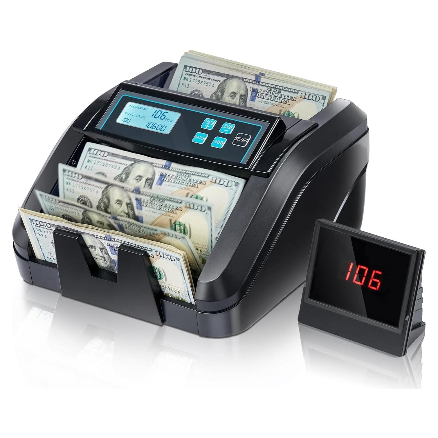 MUNBYN IMC51 Máquina Contadora de Dinero UV/IR 1100 Billetes/min