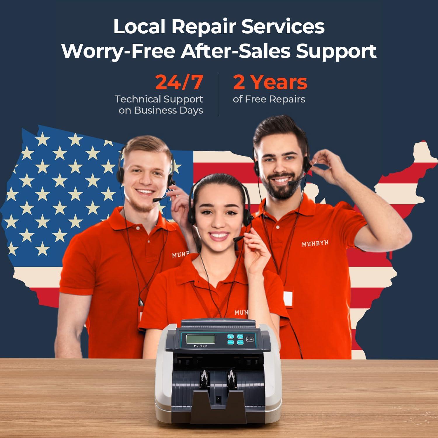 MUNBYN IMC51 Máquina Contadora de Dinero UV/IR 1100 Billetes/min