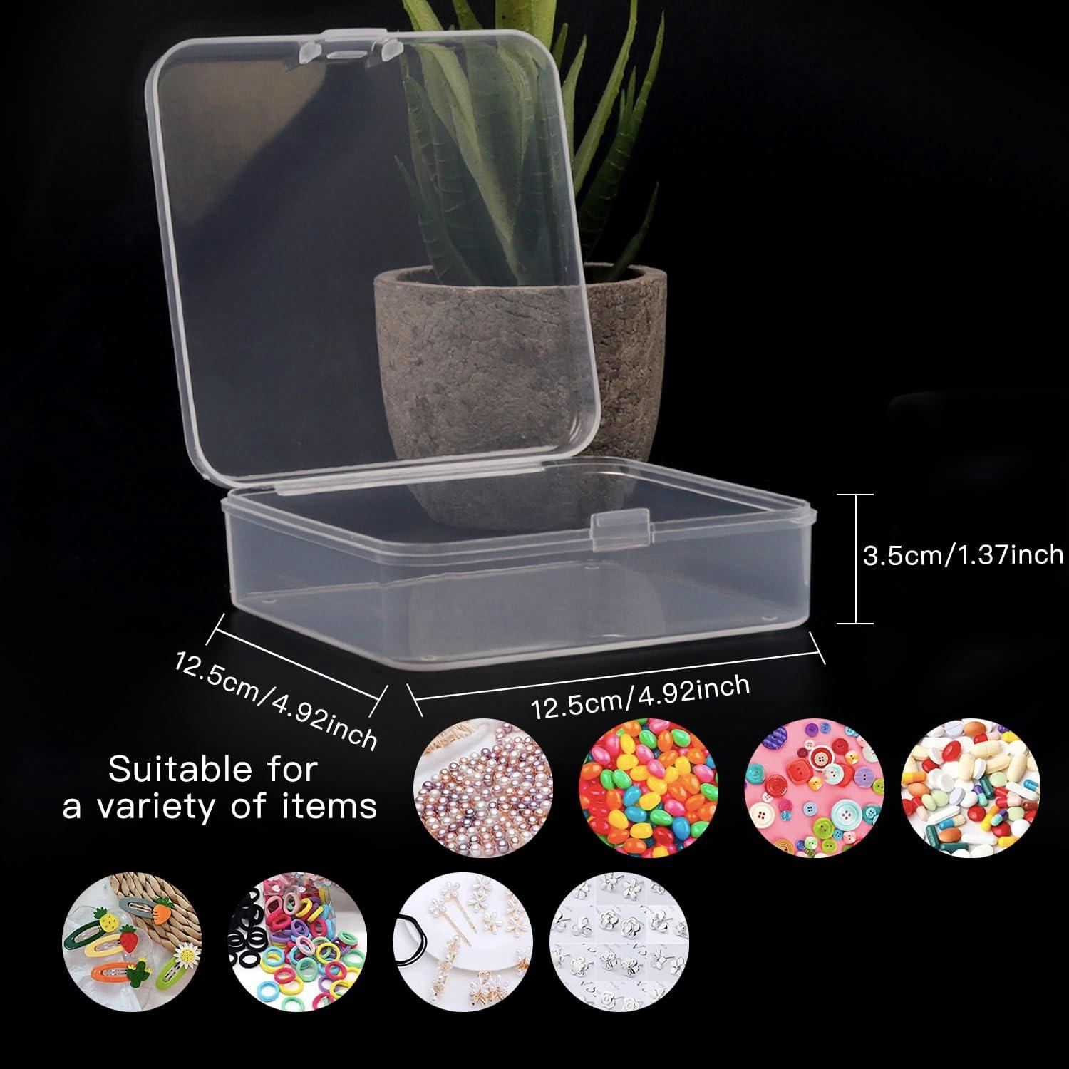 Contenedores de Plástico Transparente Rocutus 12 Piezas 12.4x12.4x3.6cm