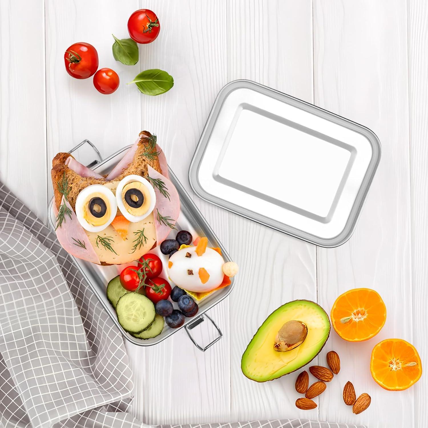 Caja Bento de Acero Inoxidable TeamFar 850ml con Divisores