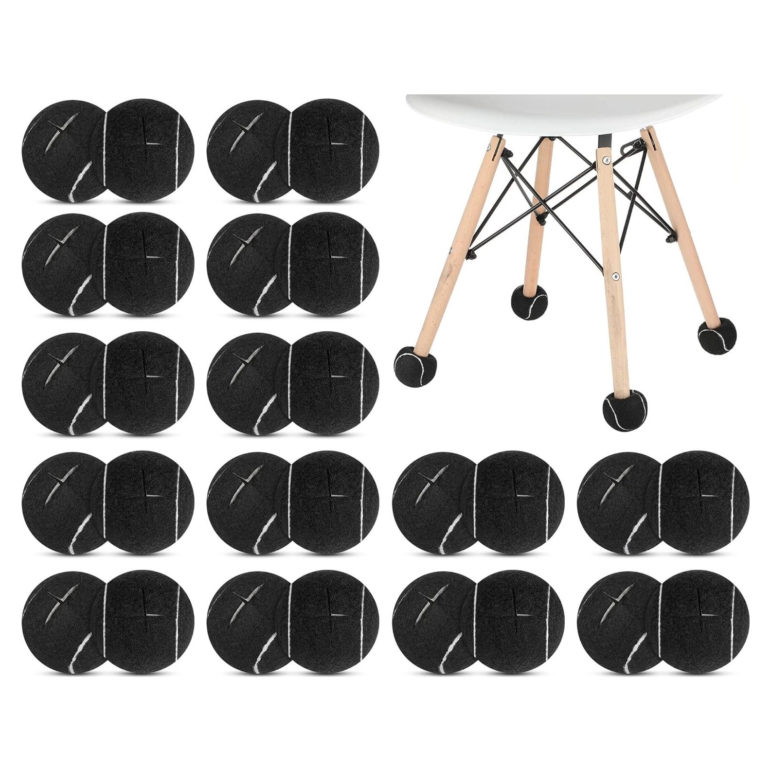 40 Pelotas de Tenis Precortadas Macarrie para Muebles - Negro