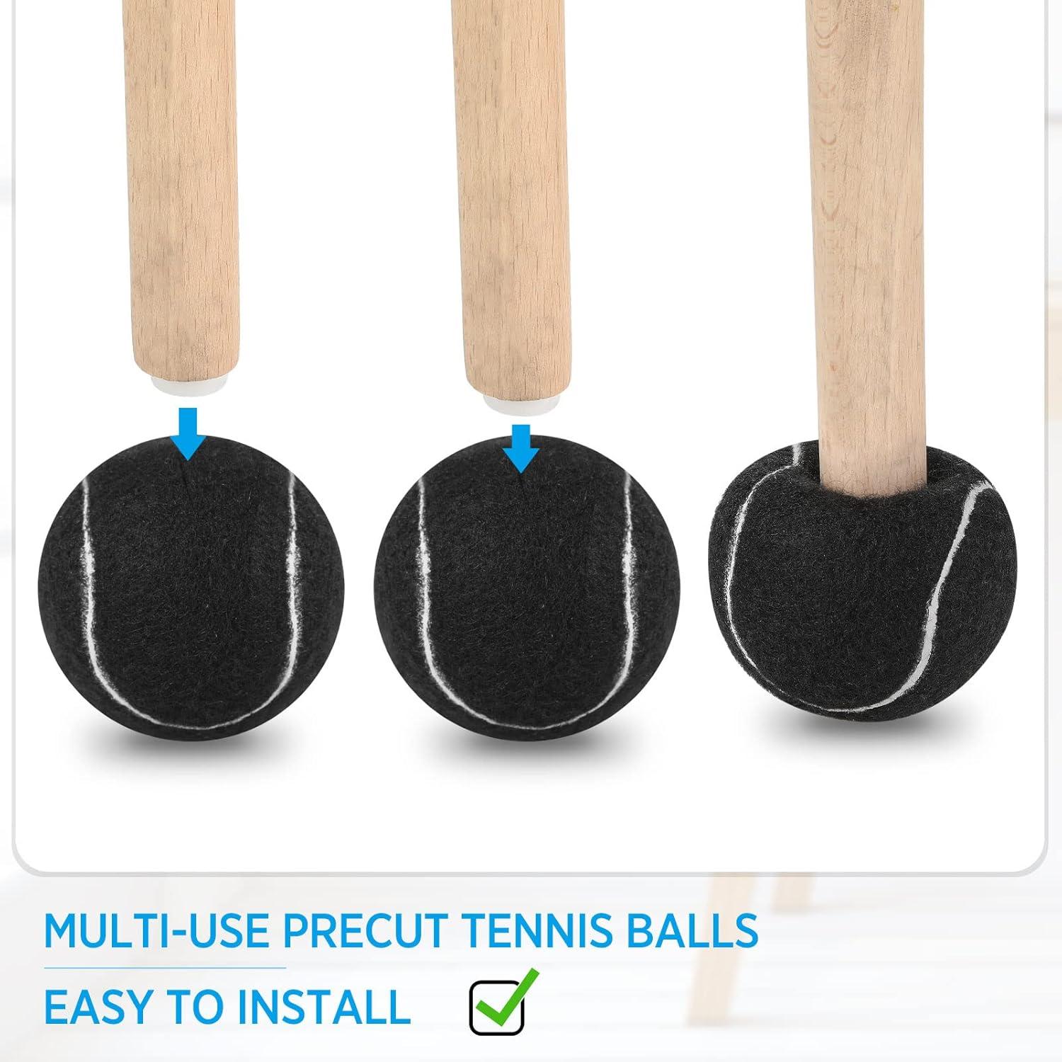 40 Pelotas de Tenis Precortadas Macarrie para Muebles - Negro