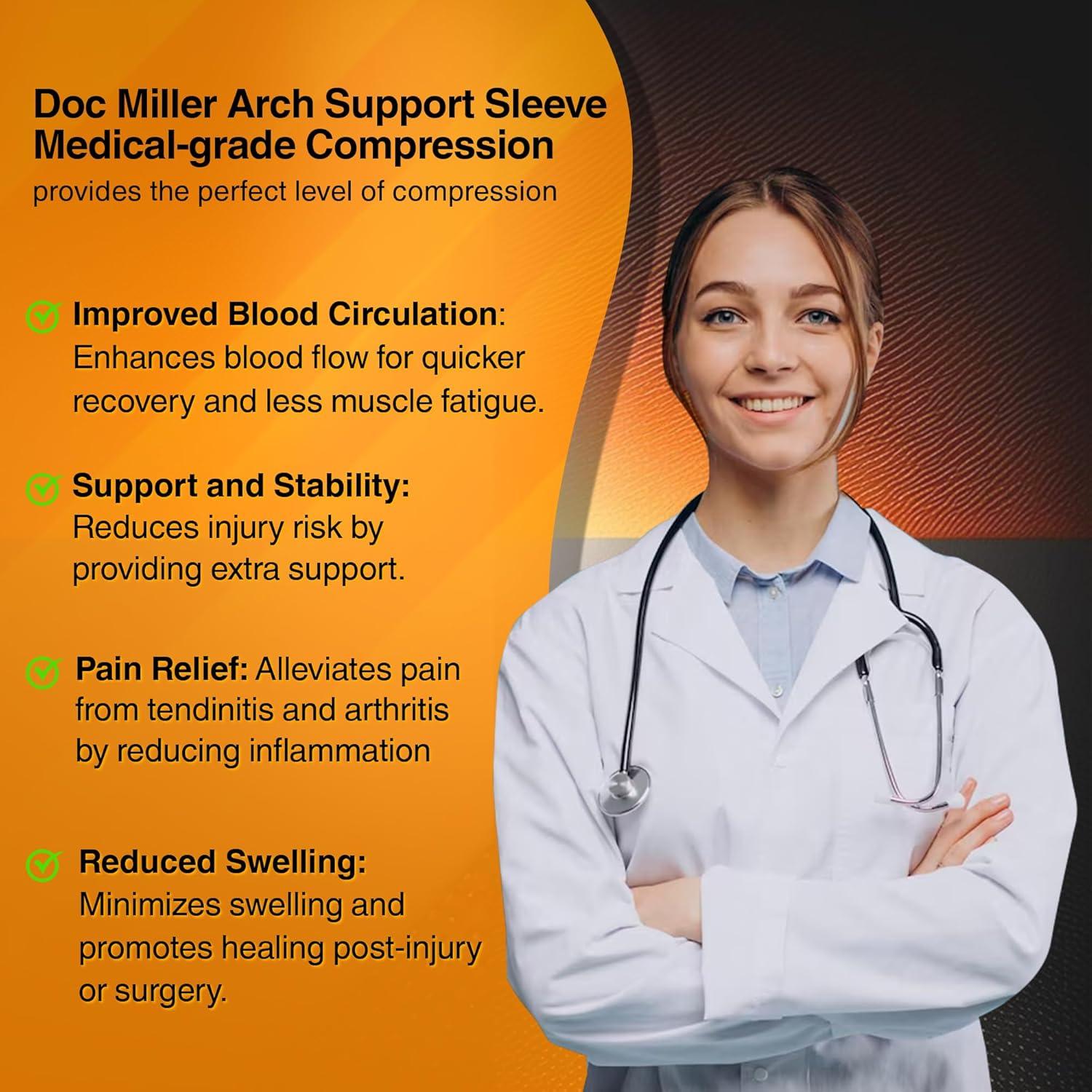 Mangas de Soporte Arqueado Doc Miller para Fascitis Plantar