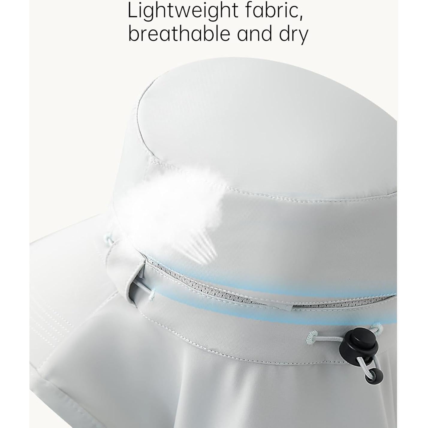 Sombrero de Verano con Escudo Facial UV UPF 50+ Beige