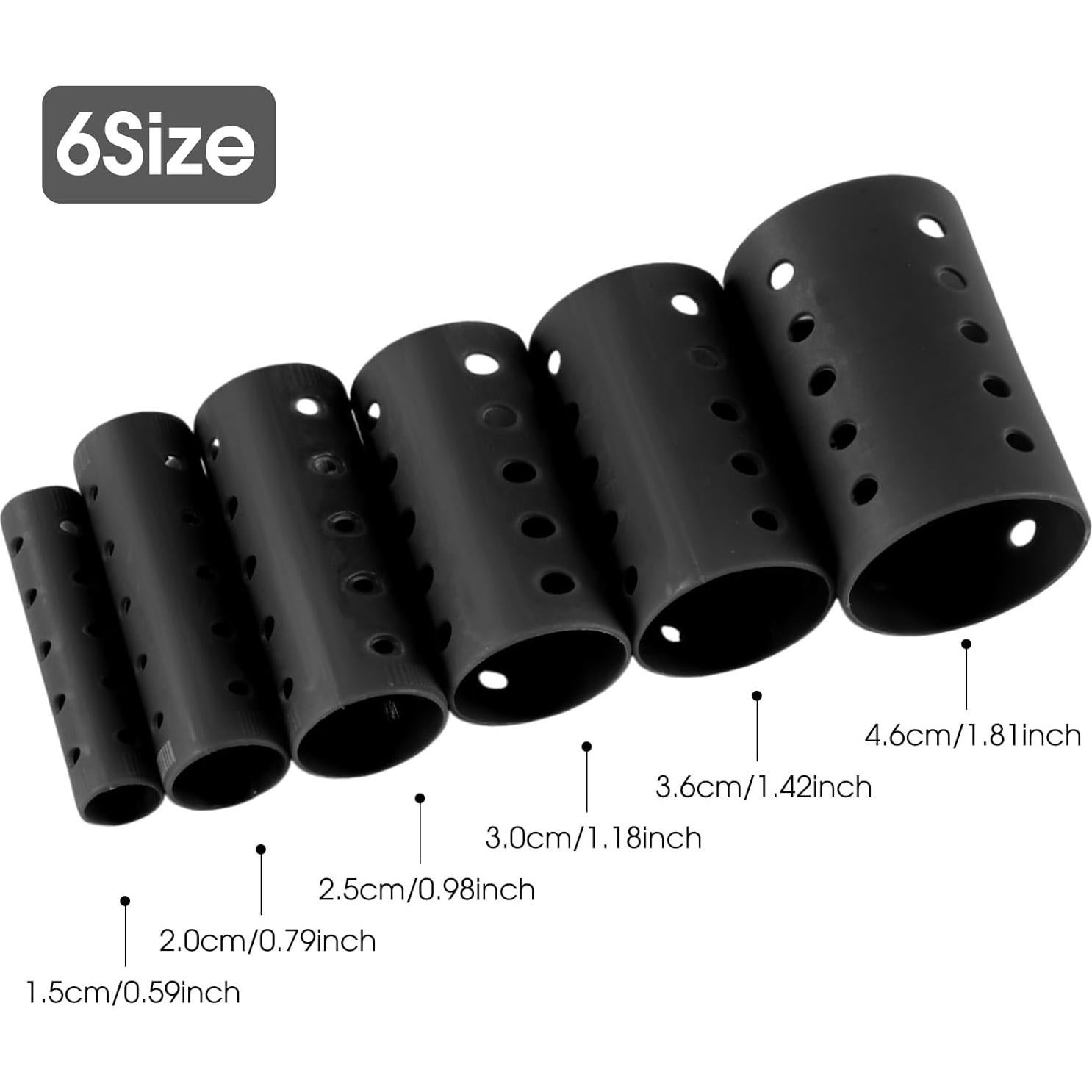 Set de Rulos para Cabello WILLBOND 141 Piezas 6 Tamaños