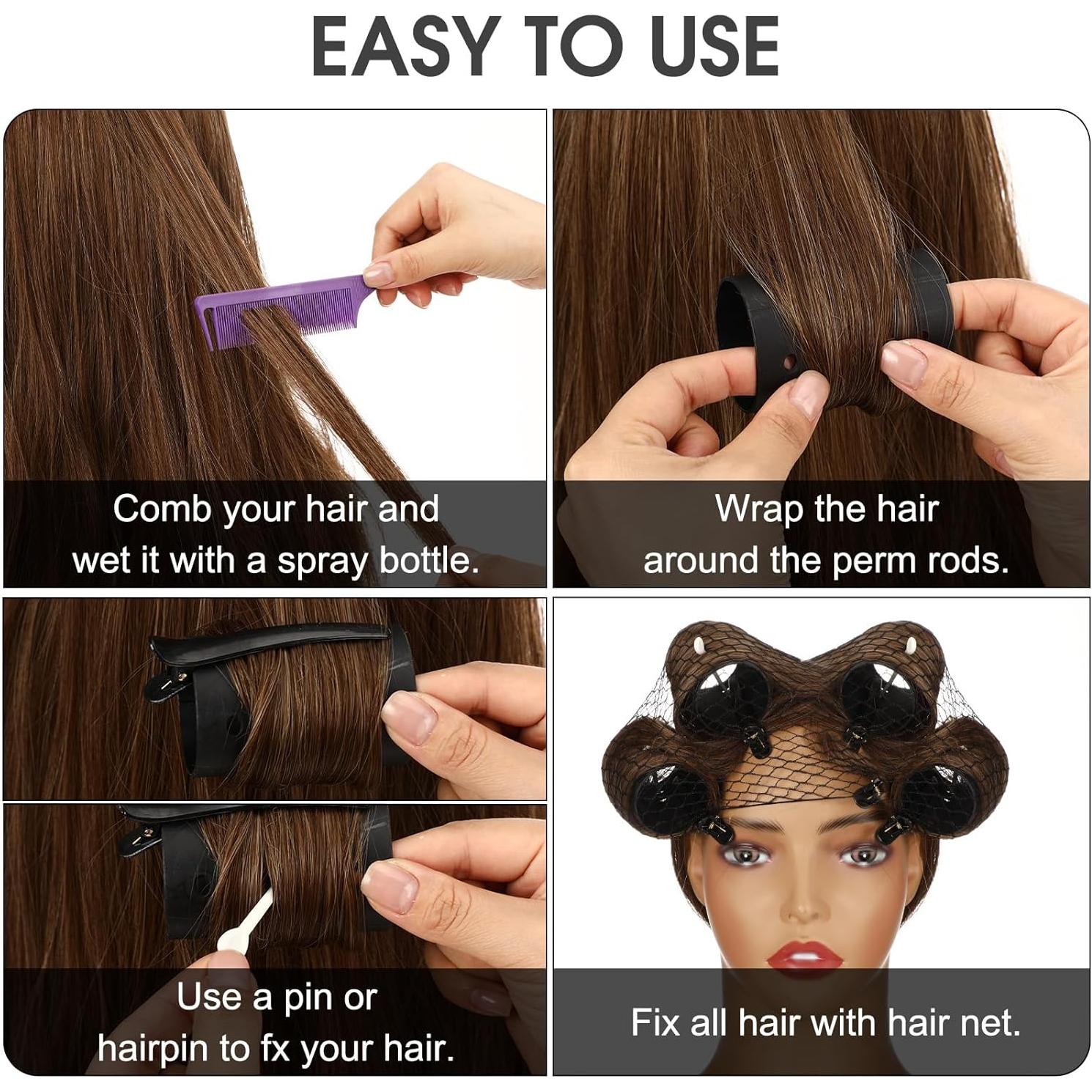 Set de Rulos para Cabello WILLBOND 141 Piezas 6 Tamaños