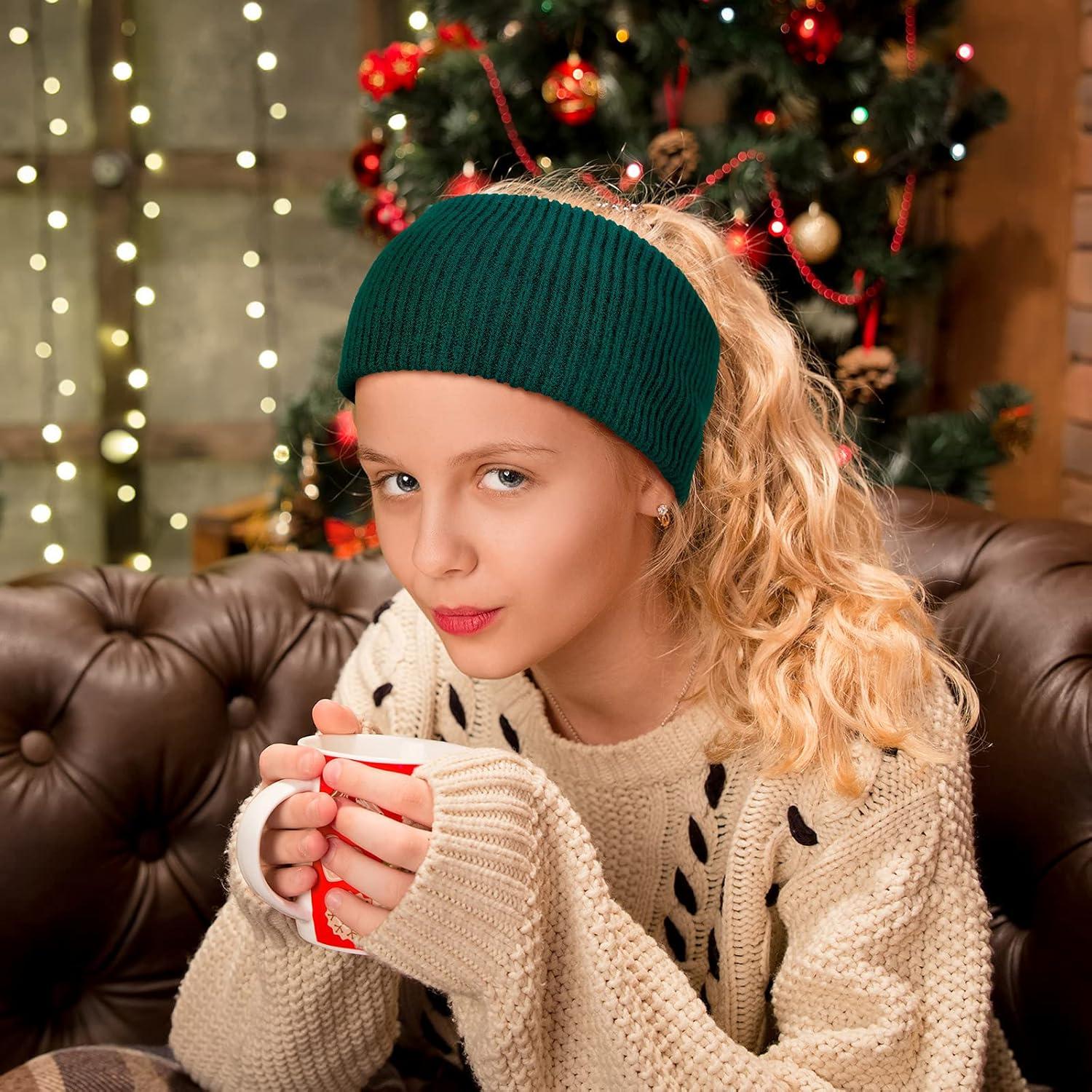 Diademas de Mujer Tejidas SATINIOR 5 Piezas Elásticas Invierno