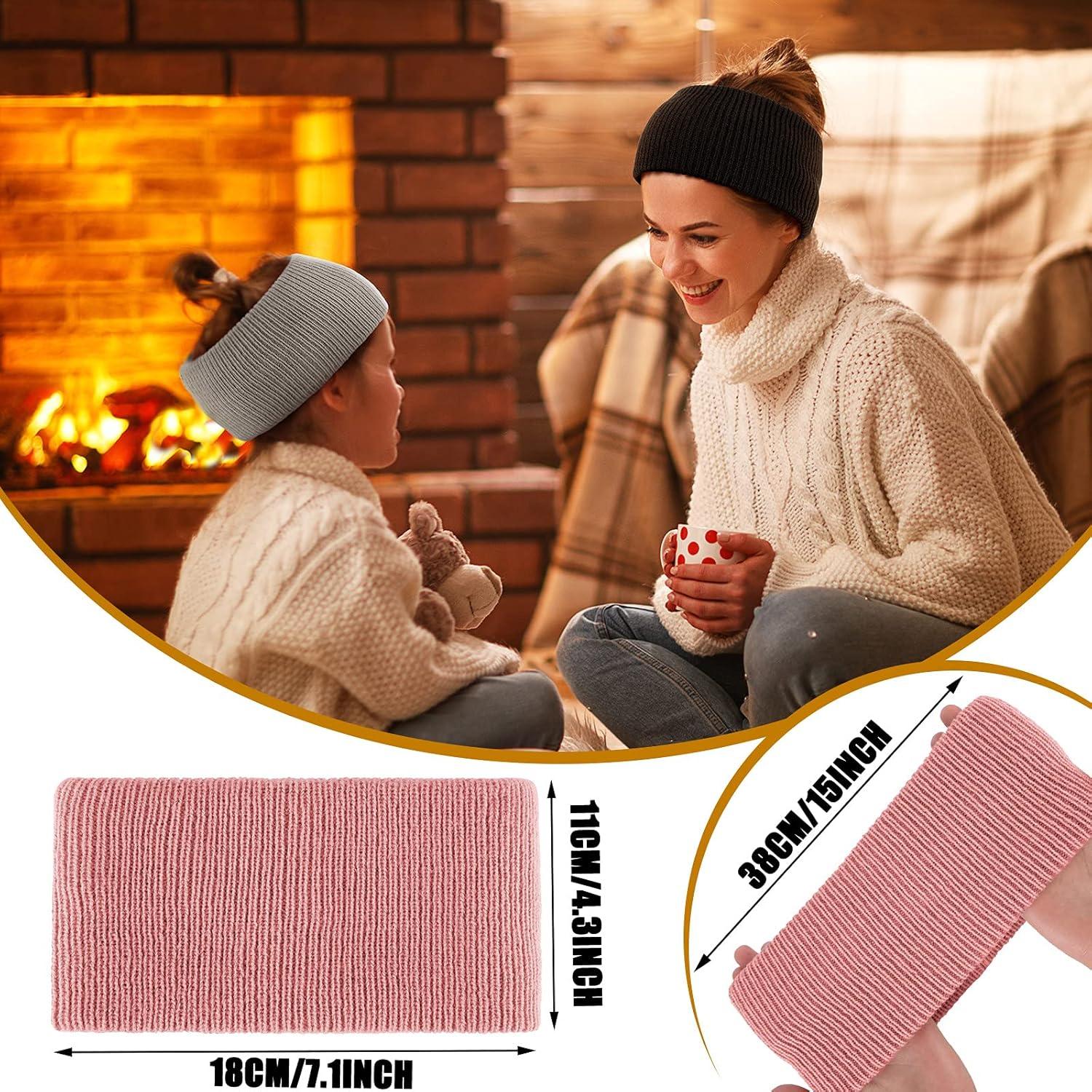 Diademas de Mujer Tejidas SATINIOR 5 Piezas Elásticas Invierno