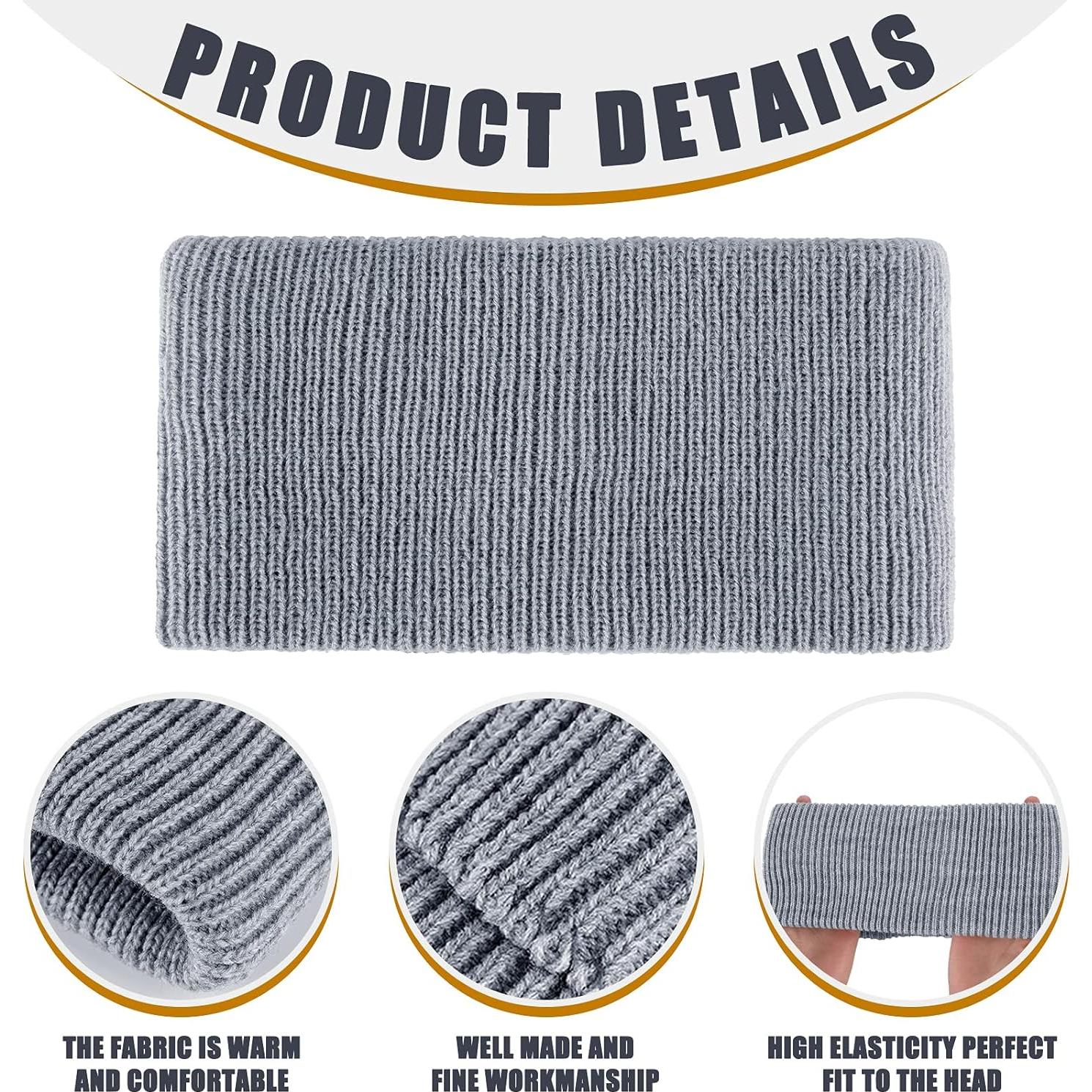 Diademas de Mujer Tejidas SATINIOR 5 Piezas Elásticas Invierno