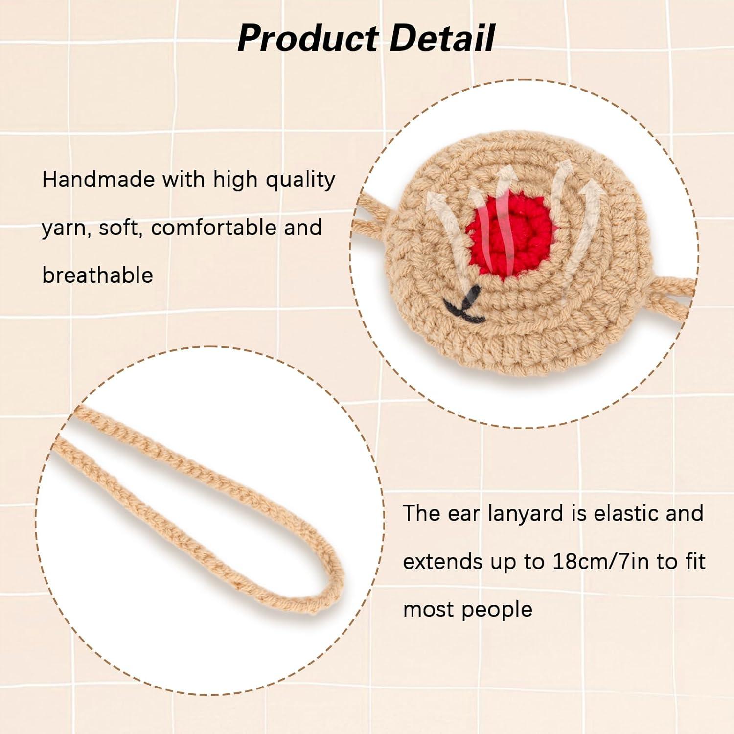 Calentador de Nariz de Crochet FunisFun Marrón - Invierno