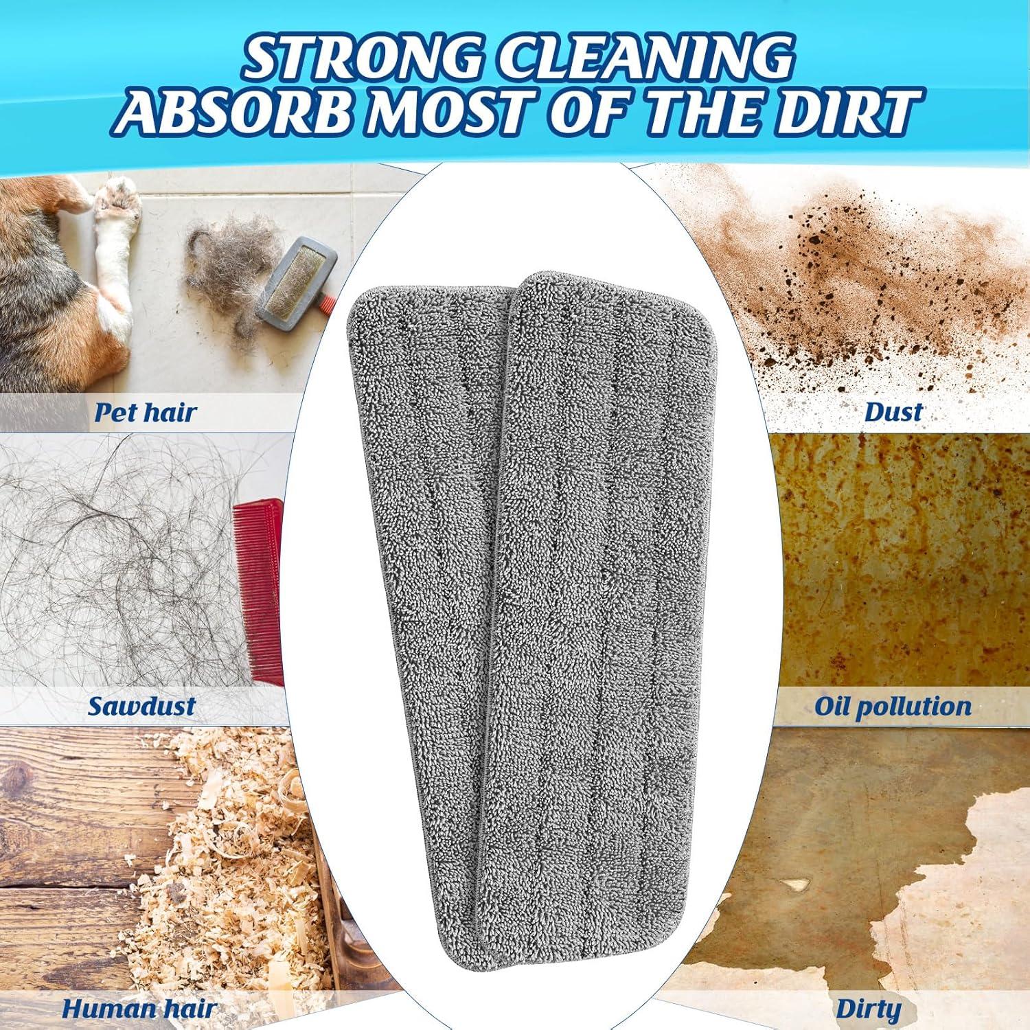 Paquete de 40 Almohadillas de Microfibra LOYIM 42x13.3cm Gris