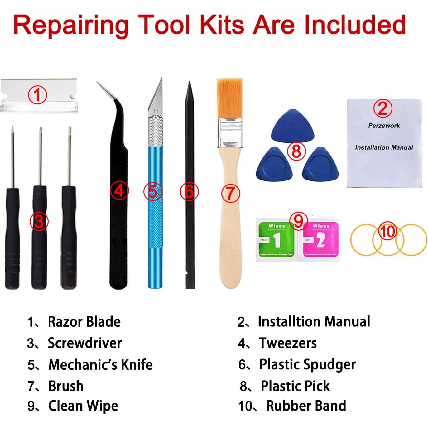 Reemplazo Cristal Trasero iPhone 14 Azul + Kit Herramientas