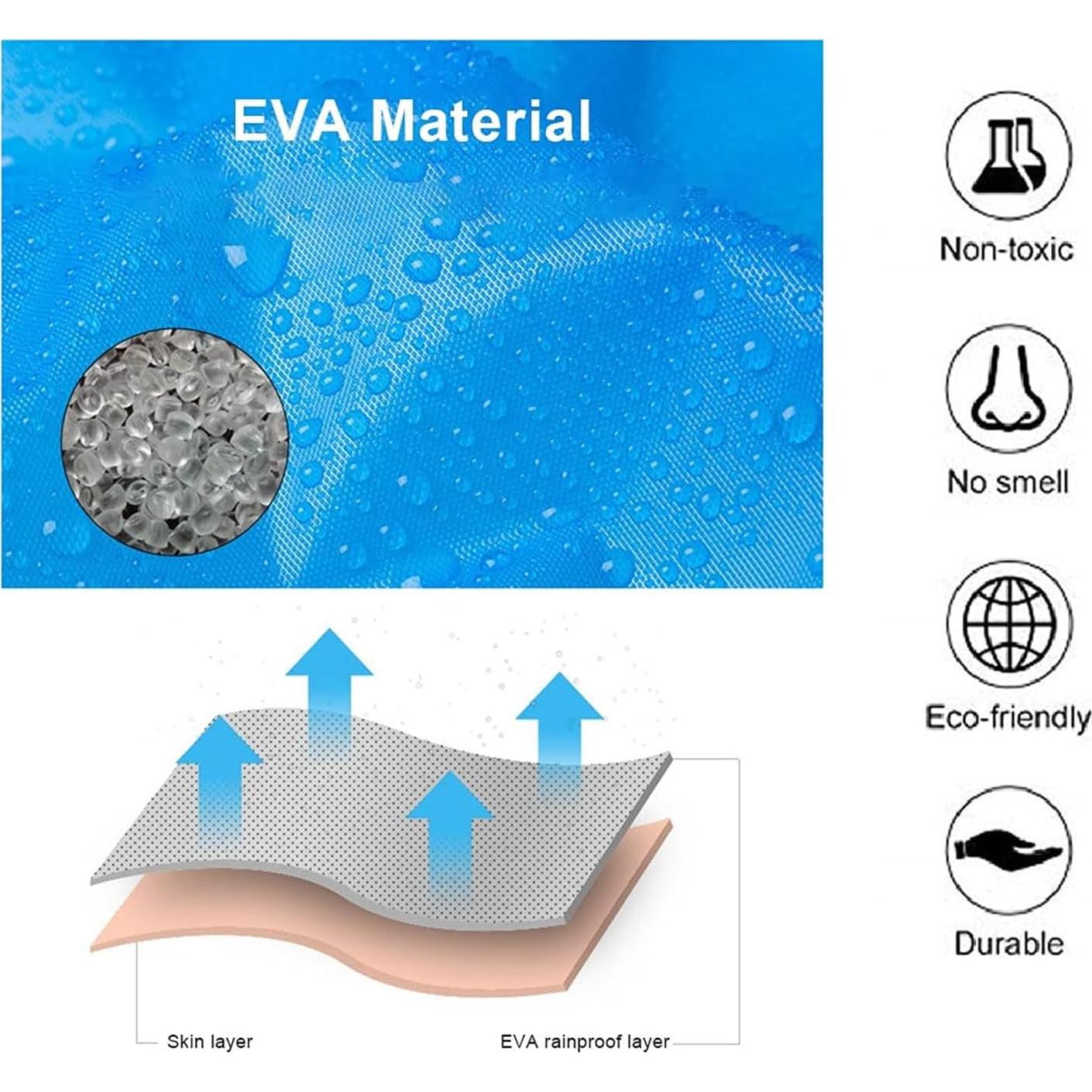 Poncho de Lluvia Reutilizable EVA para Niños 6-14 Años - 2 Piezas