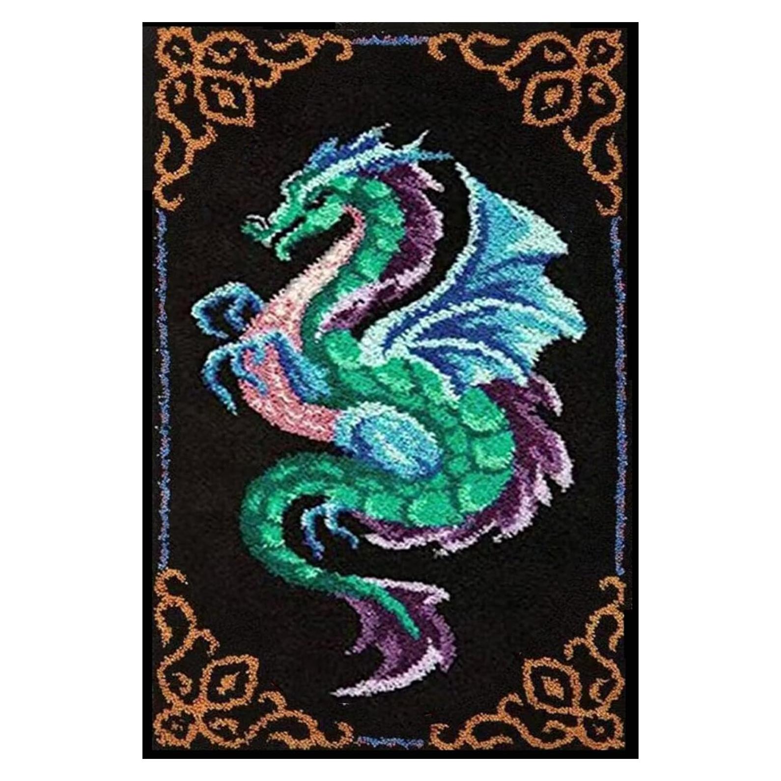 Kit de Ganchillo YOOTOM Dragón Azul 50.8x38.1 cm DIY