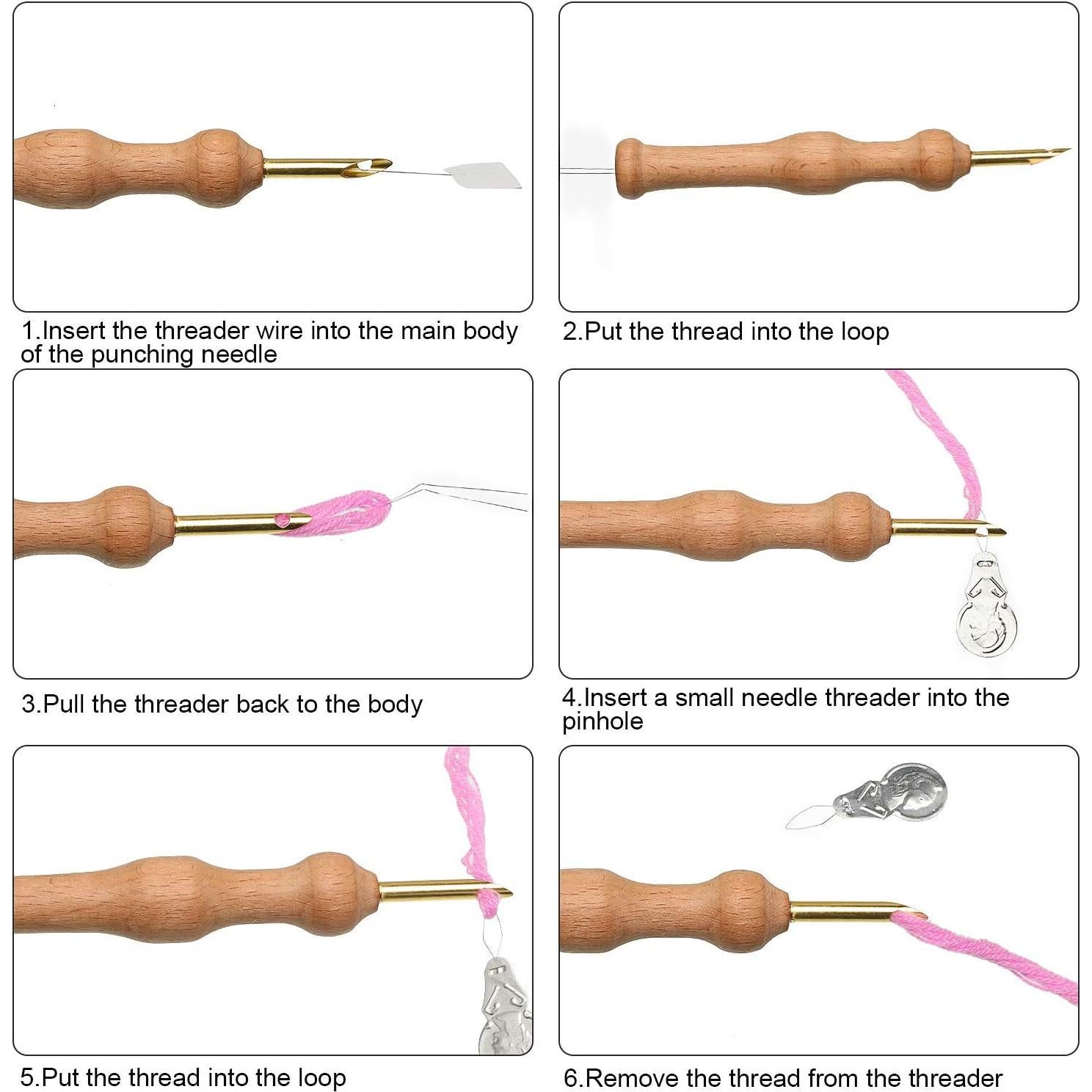Kit de Agujas de Punch WILLBOND 17 Piezas para Bordado