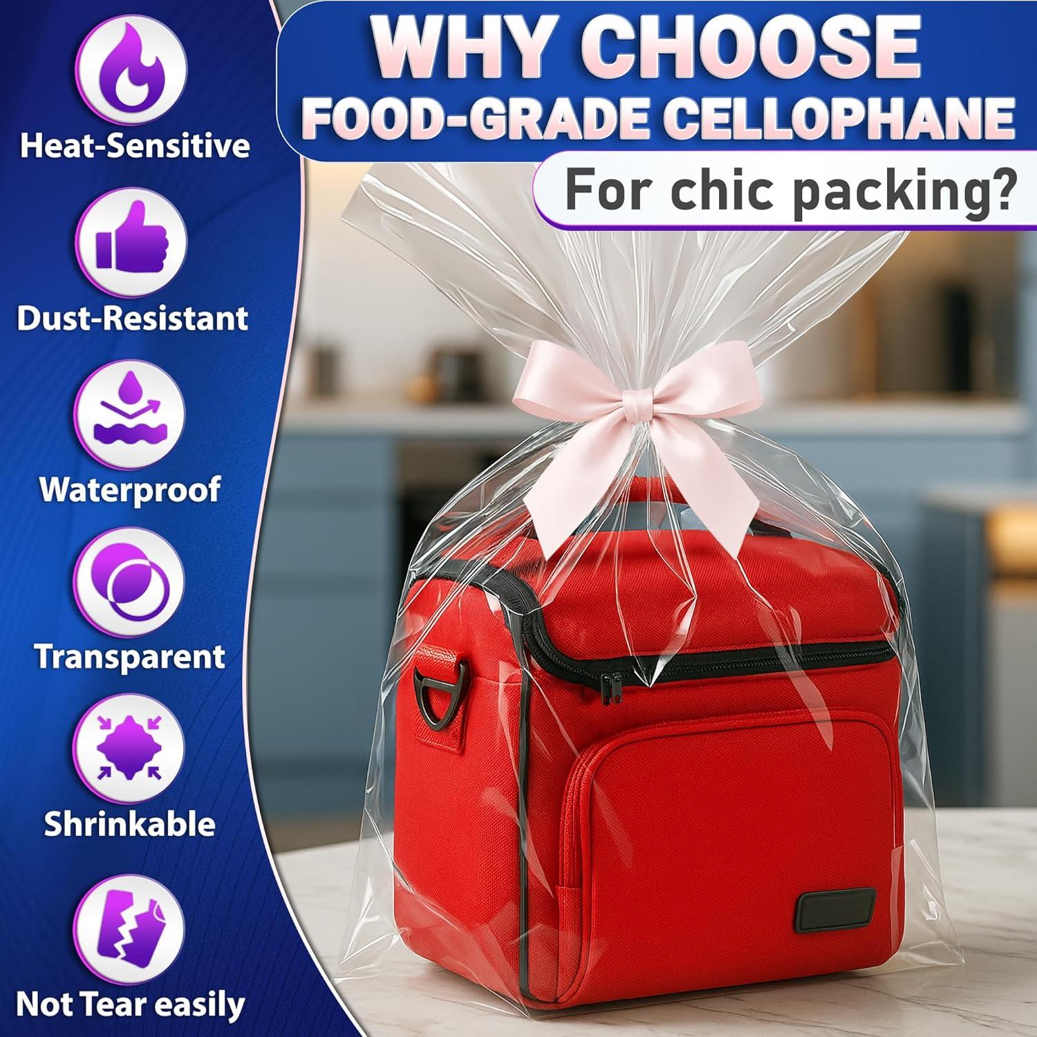 5 Bolsas de Envoltura de Regalo PalaYou 81.3x101.6cm Plástico