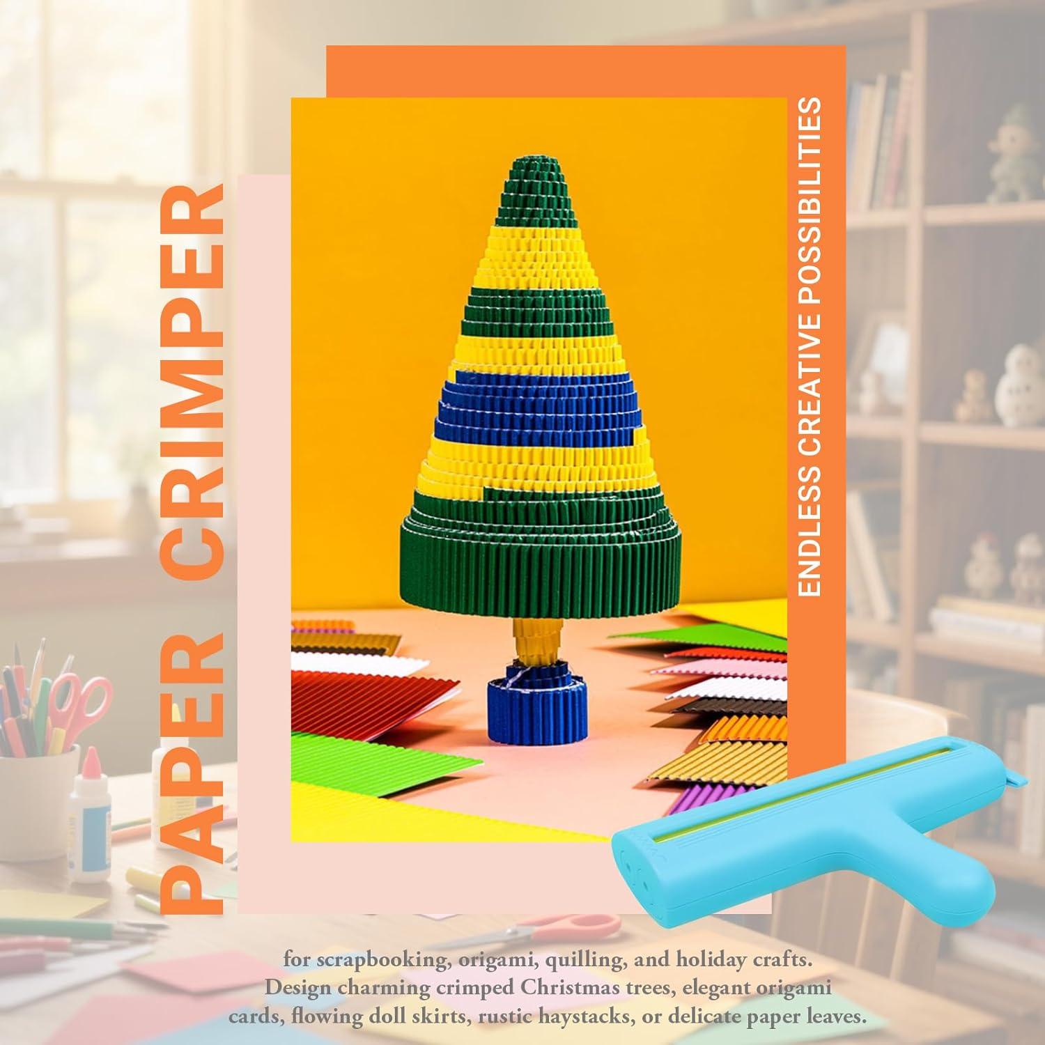 Crimpadora de Papel KW-triO 21.59 cm Cian para Manualidades