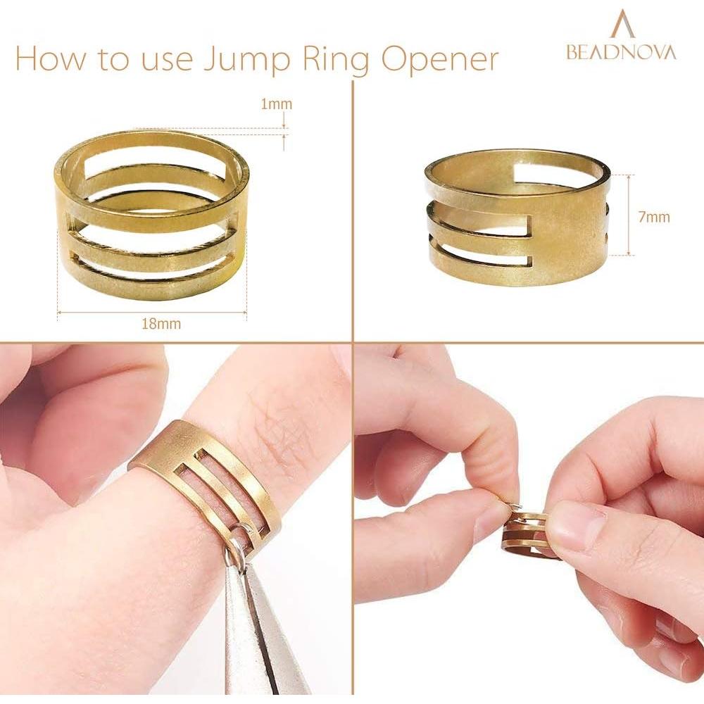 Anillas Abiertas Doradas BEADNOVA 3-10mm Set 1500pcs