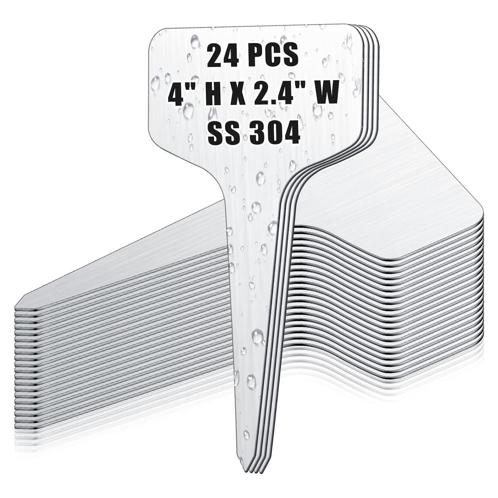 Etiquetas de Metal Hicarer 24 Pcs para Jardín 10x6 cm