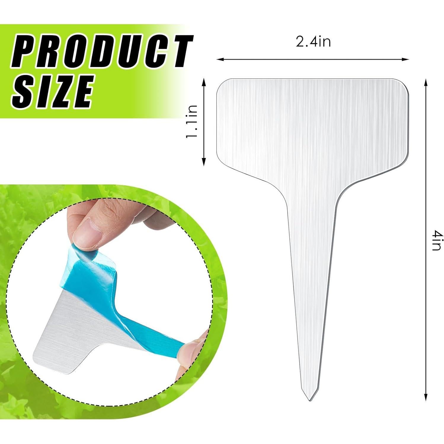 Etiquetas de Metal Hicarer 24 Pcs para Jardín 10x6 cm