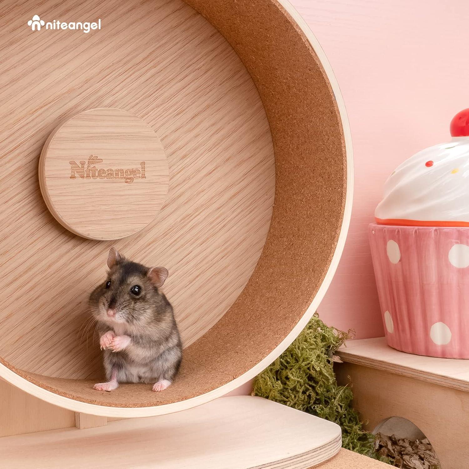 Pista de Correr de Corcho Niteangel para Rueda de Hámster Pequeña