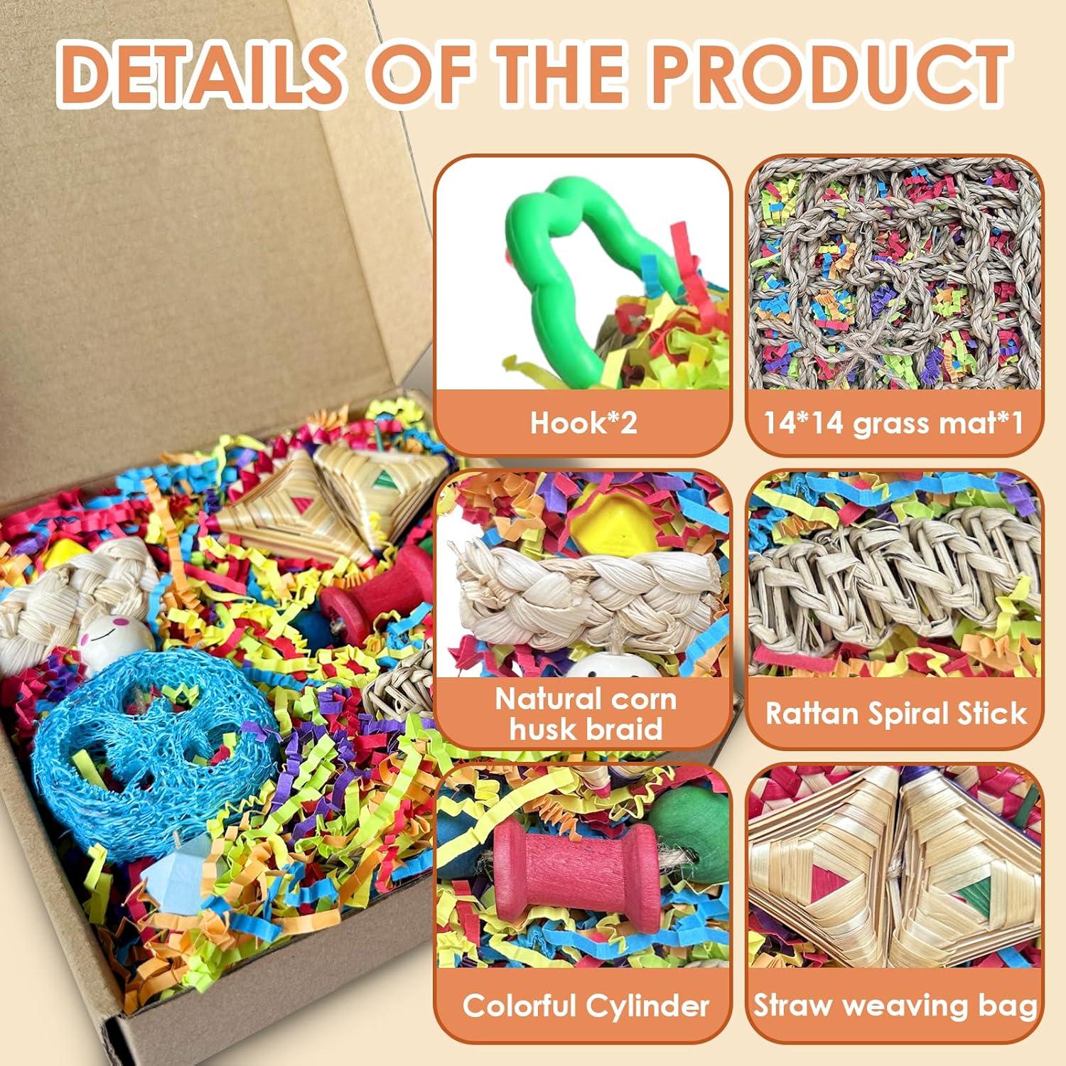 Juguete para Aves Tyotrbs 5.5" Azul - Forrajeo y Escalada