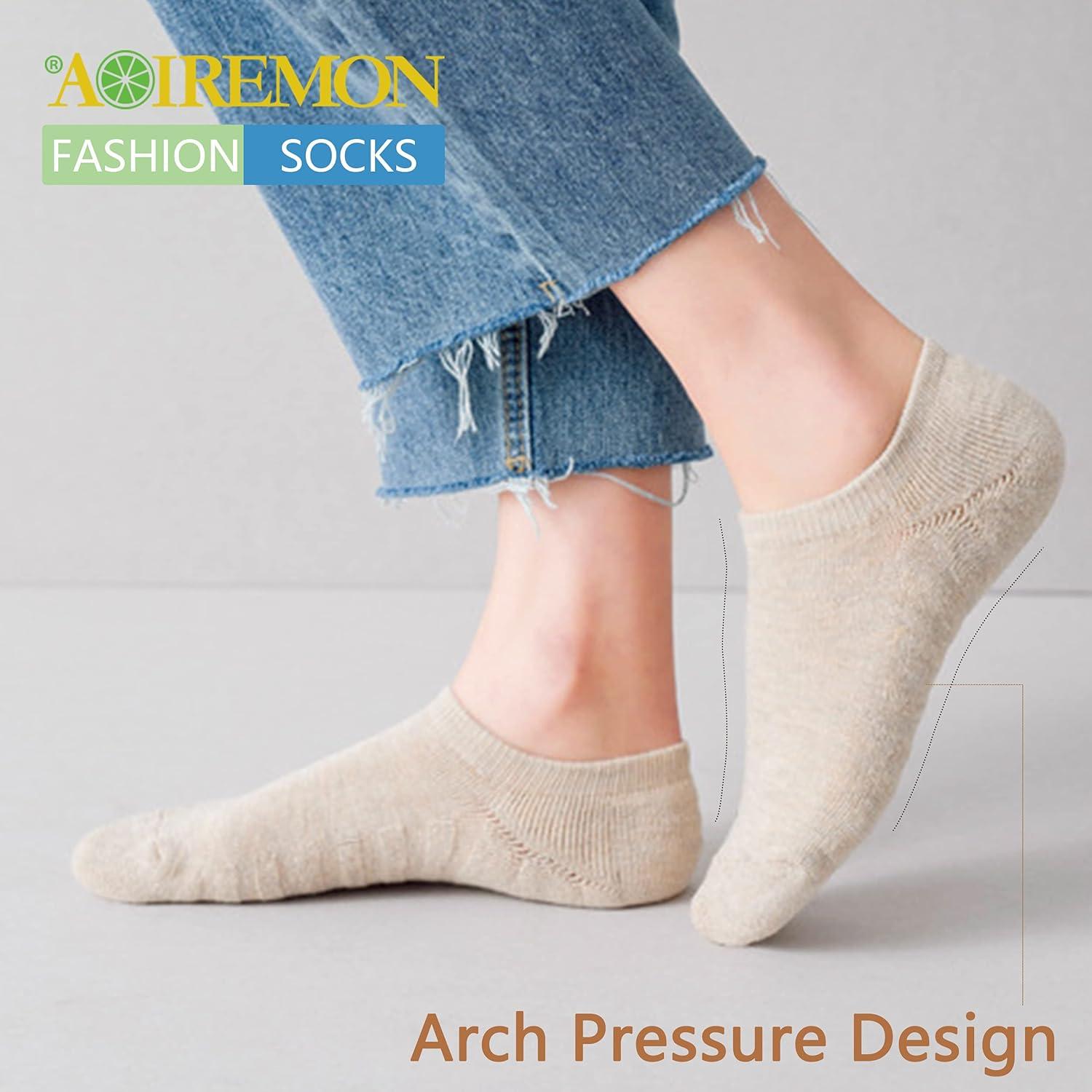 Calcetines Invisibles Deportivos AOIREMON 10 Pares Mujeres 36-41