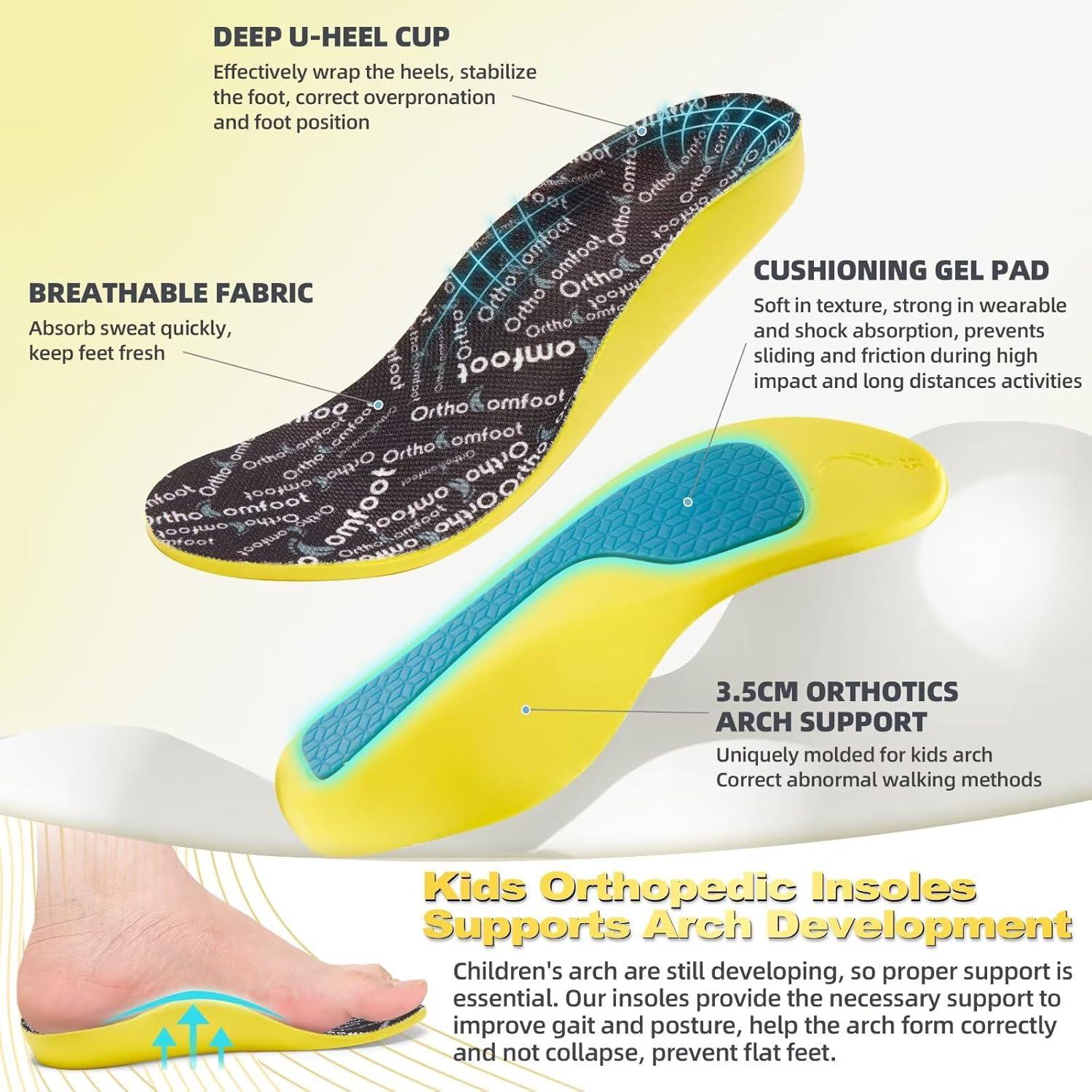 Plantillas Ortopédicas OrthoComfoot Niños Talla 1 Soporte Arco