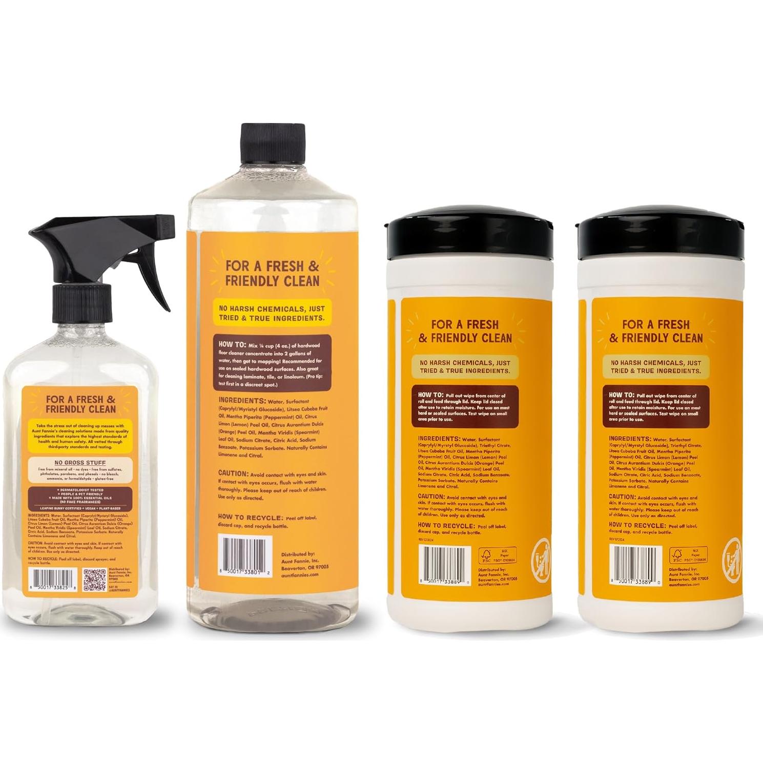 Paquete de Limpieza de Madera Aunt Fannie - 4 Productos