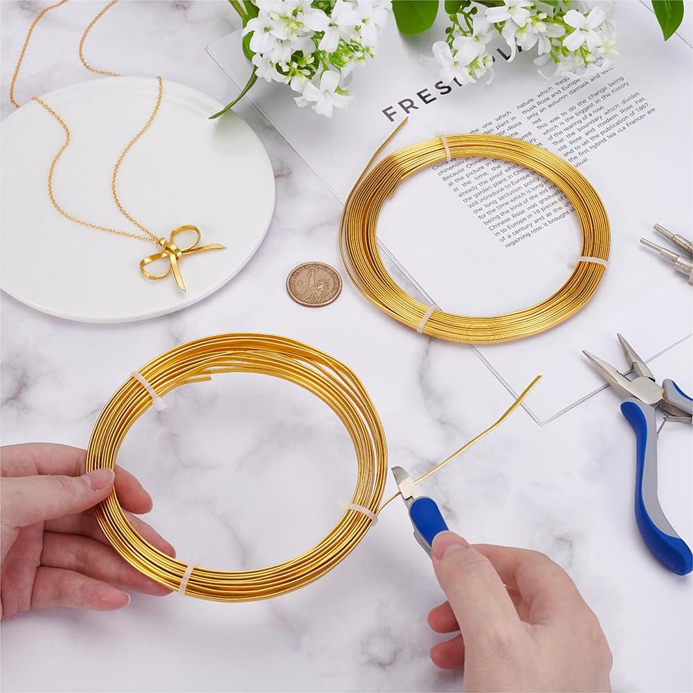 Alambre Plano para Manualidades BENECREAT 9.75m 3mm Dorado