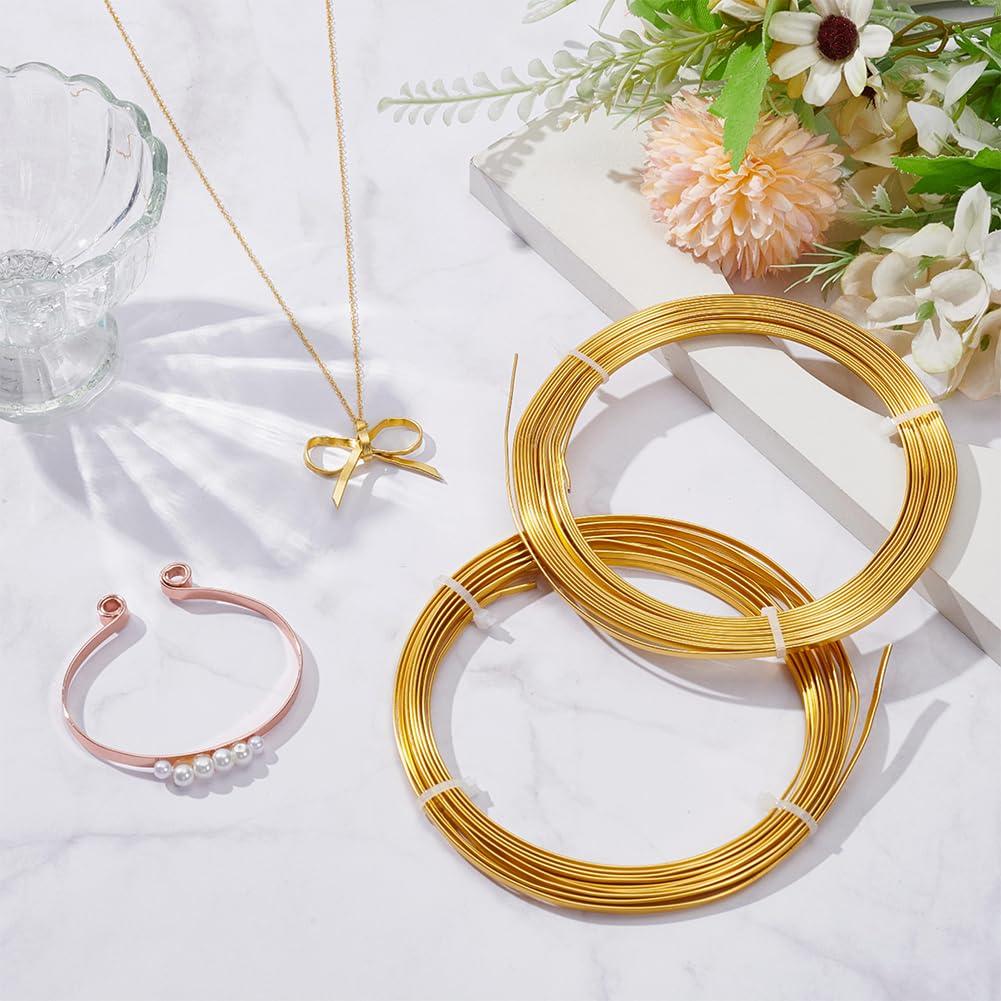 Alambre Plano para Manualidades BENECREAT 9.75m 3mm Dorado