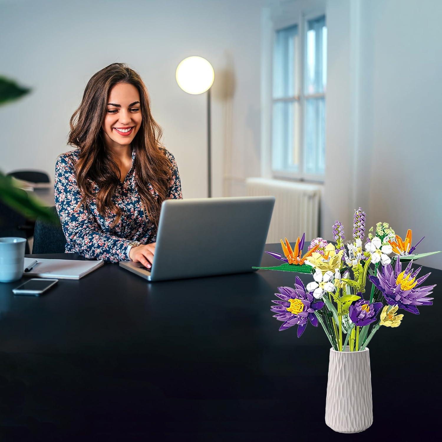 Juego de Construcción Ramo de Flores EMANNON 13 Piezas