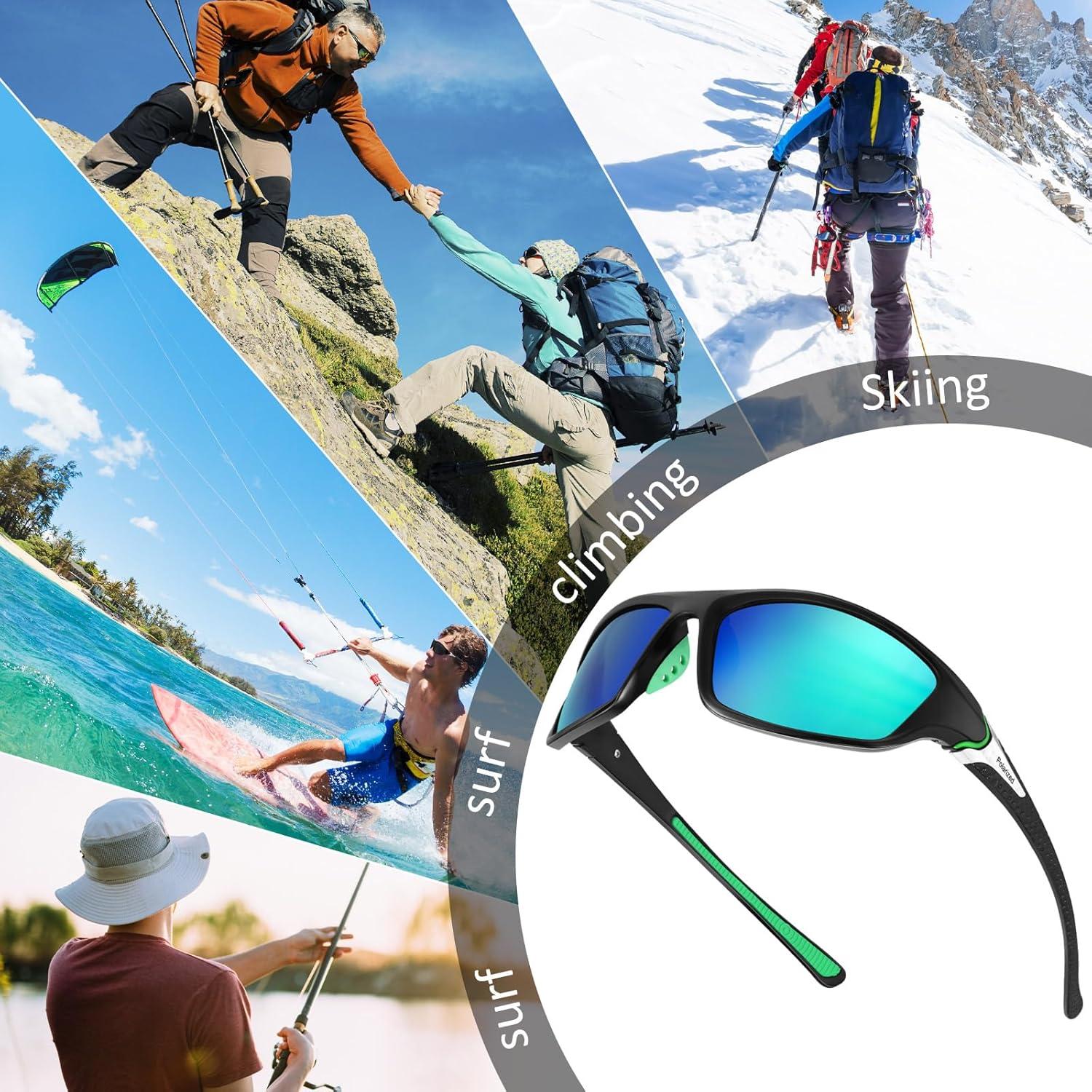 TOODOO 4 Pares Gafas de Sol Polarizadas UV para Hombres