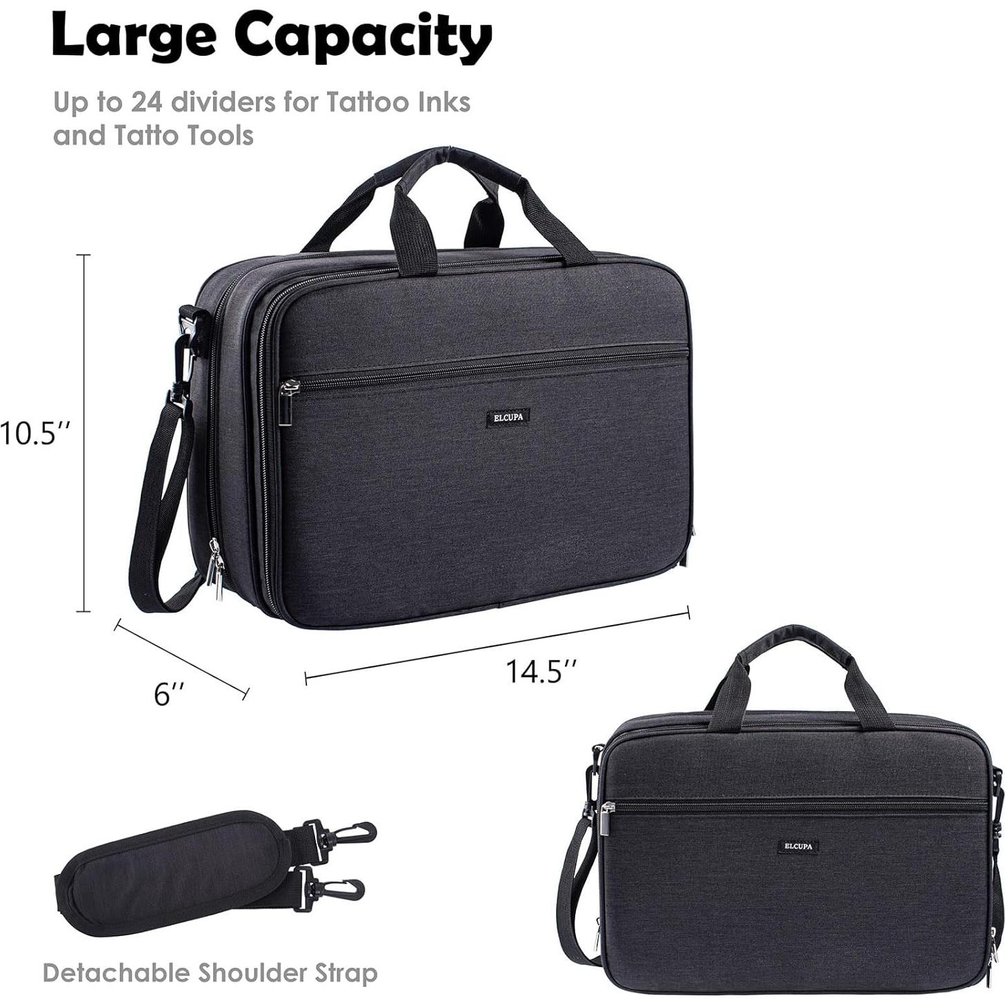 Bolsa de Transporte para Tatuajes ELCUPA - Organizador Negro