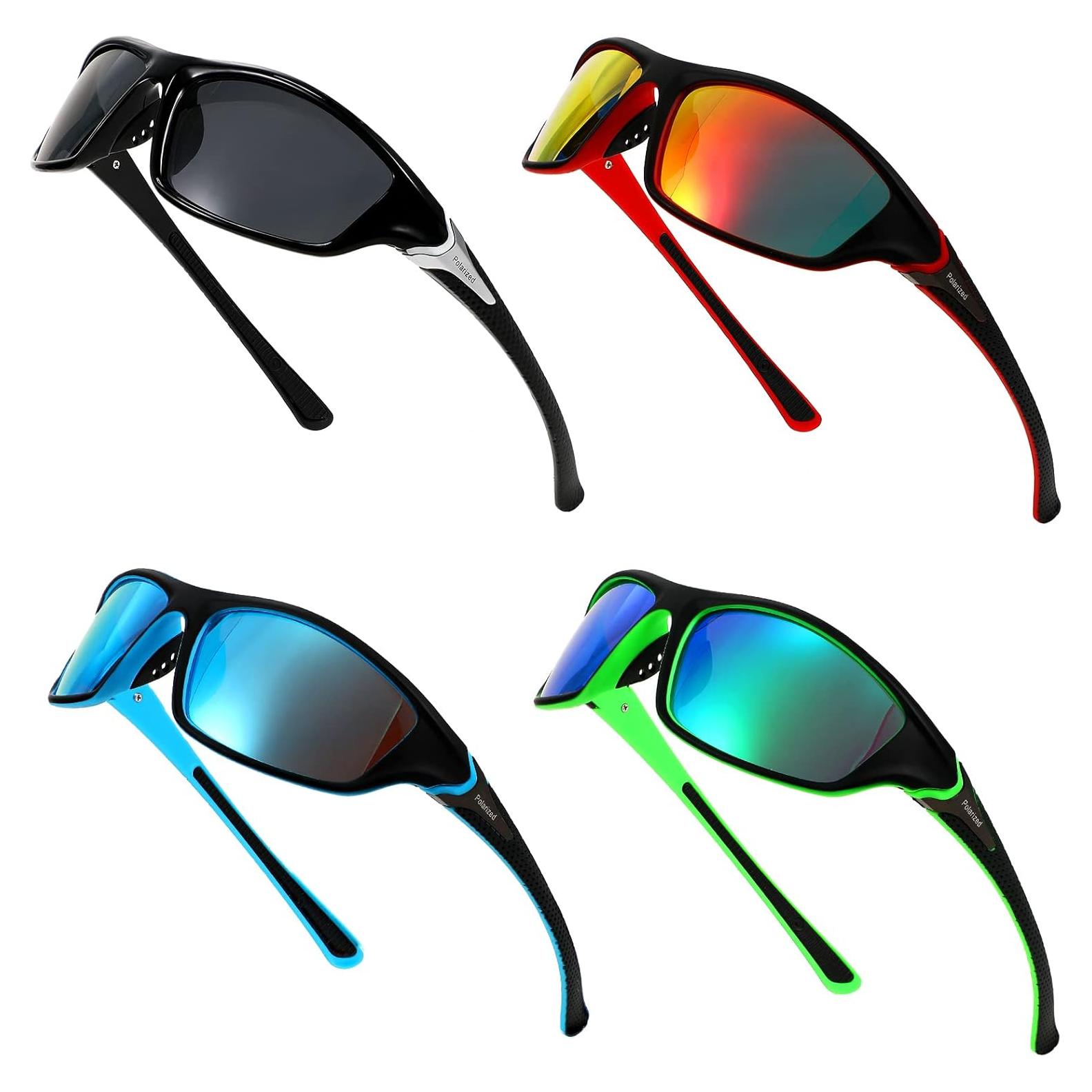 TOODOO 4 Pares Gafas de Sol Polarizadas UV para Hombres