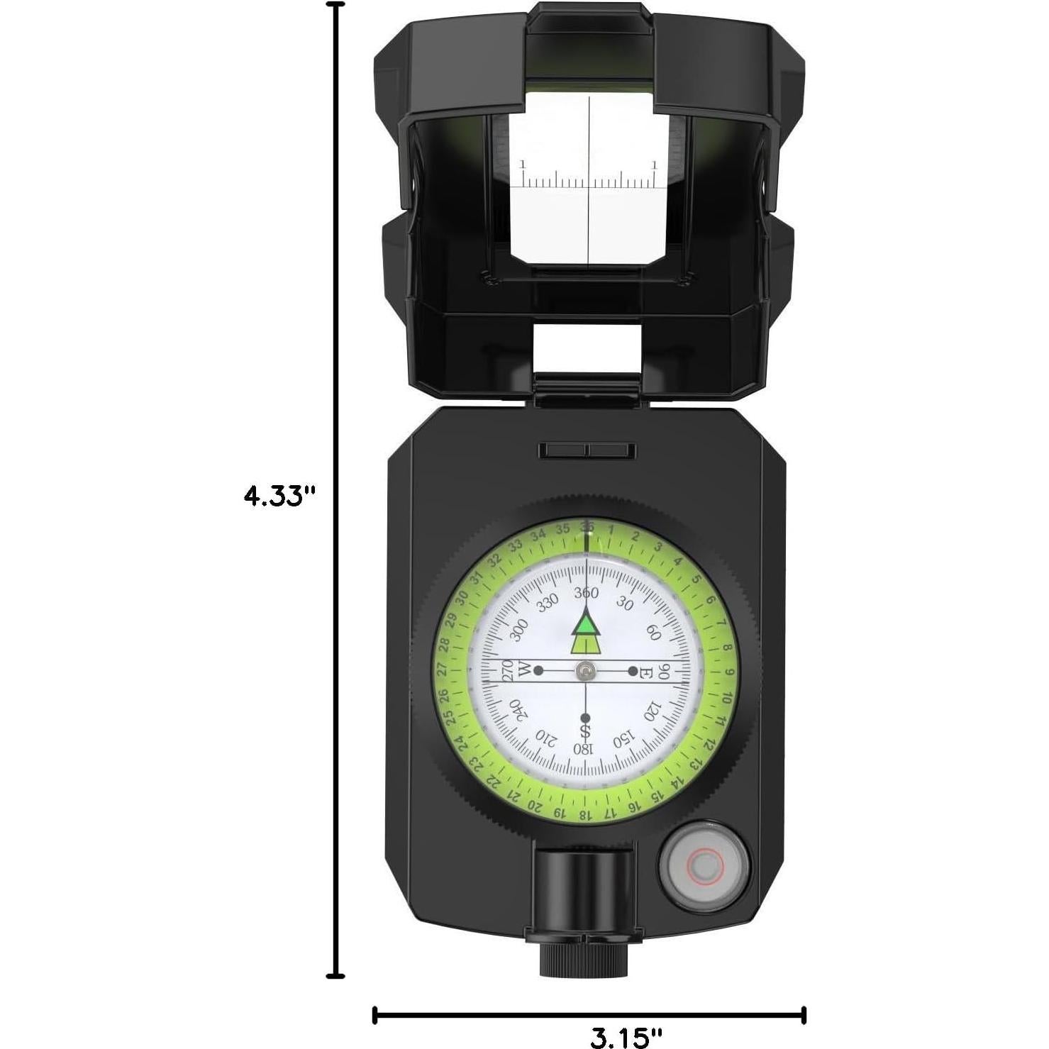 Brújula de Senderismo Proster PST216 IP54 con Clinómetro