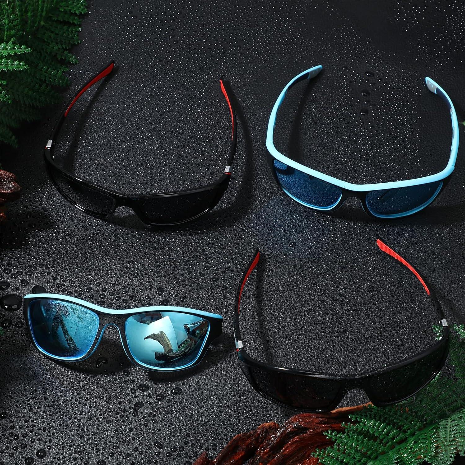 TOODOO 4 Pares de Gafas de Sol Polarizadas UV para Hombres