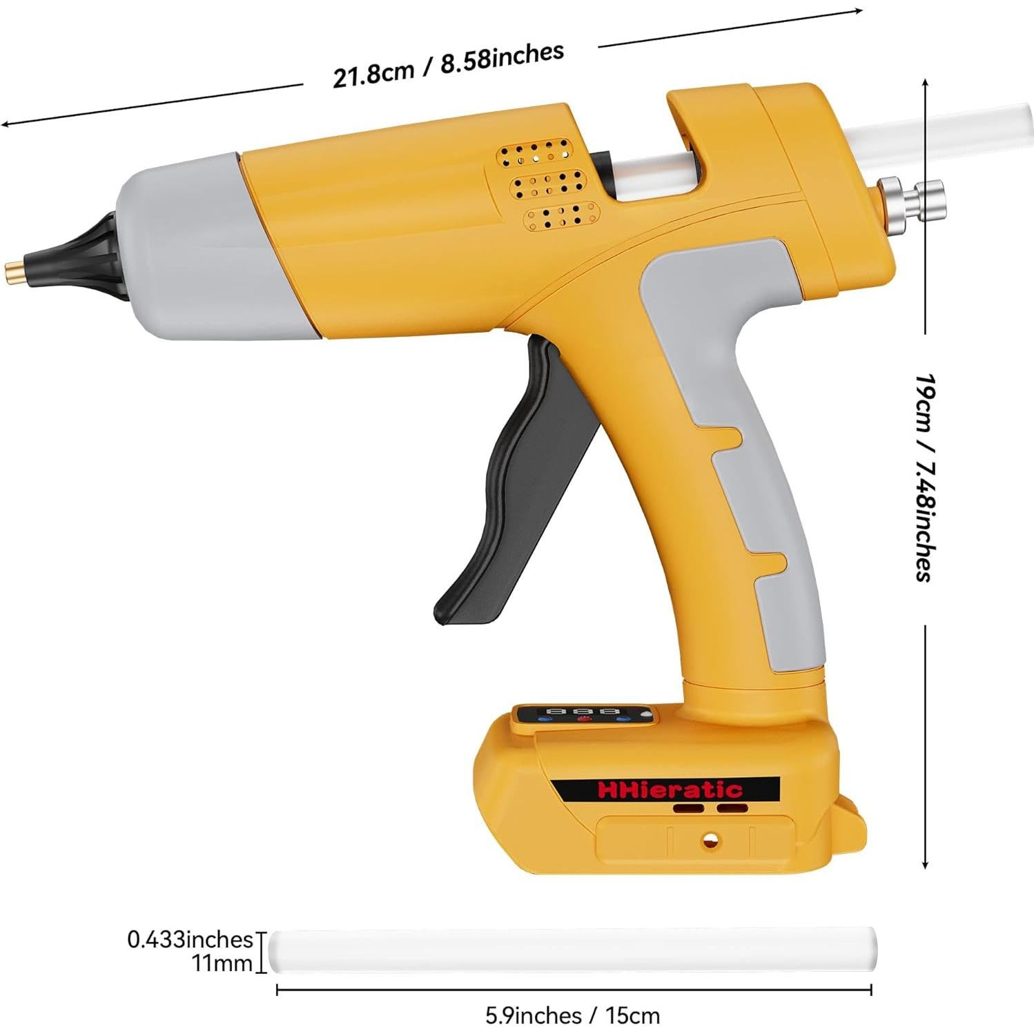 Pistola de Pegamento Caliente Inalámbrica HHieratic 20V