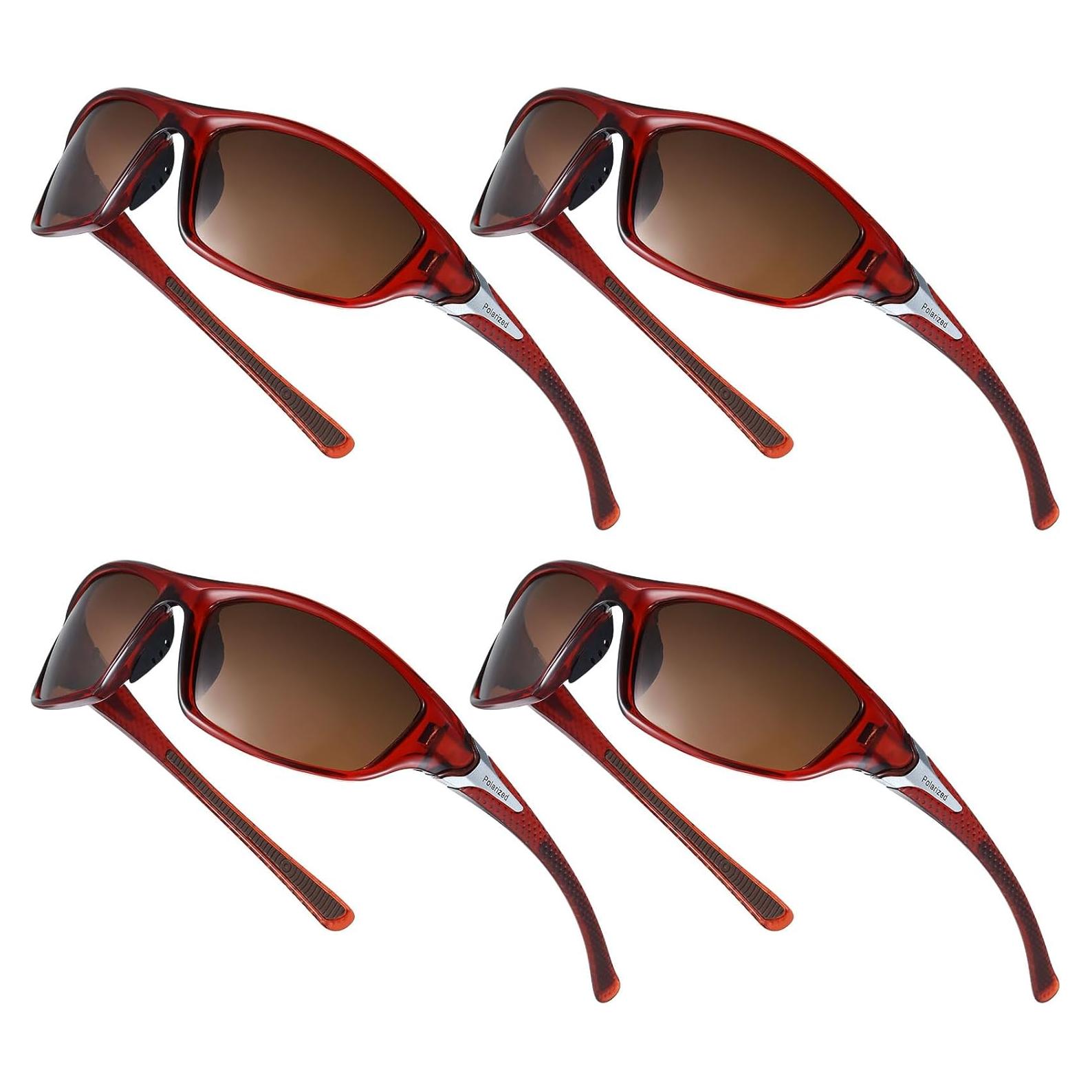 TOODOO 4 Pares Gafas de Sol Polarizadas UV para Hombres