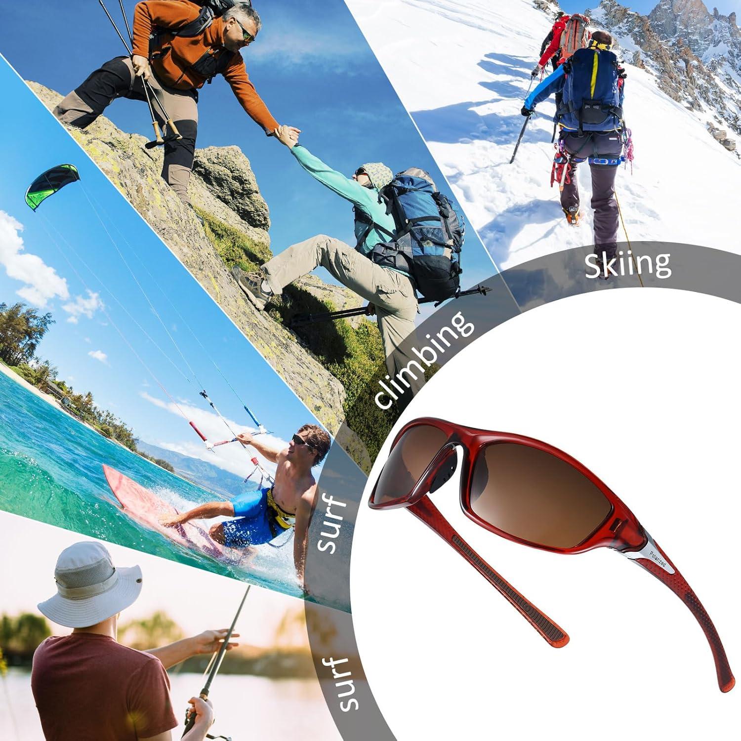 TOODOO 4 Pares Gafas de Sol Polarizadas UV para Hombres