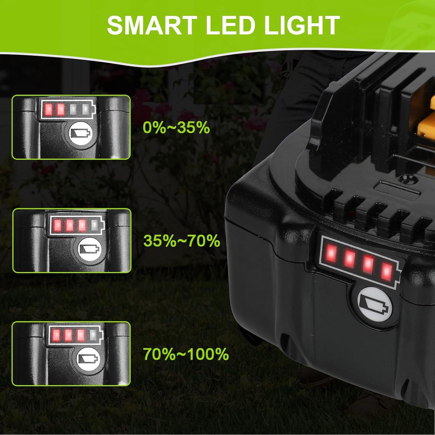 Pack de 2 Baterías 18V 6.0Ah SFMAKDZ para Makita BL1860B