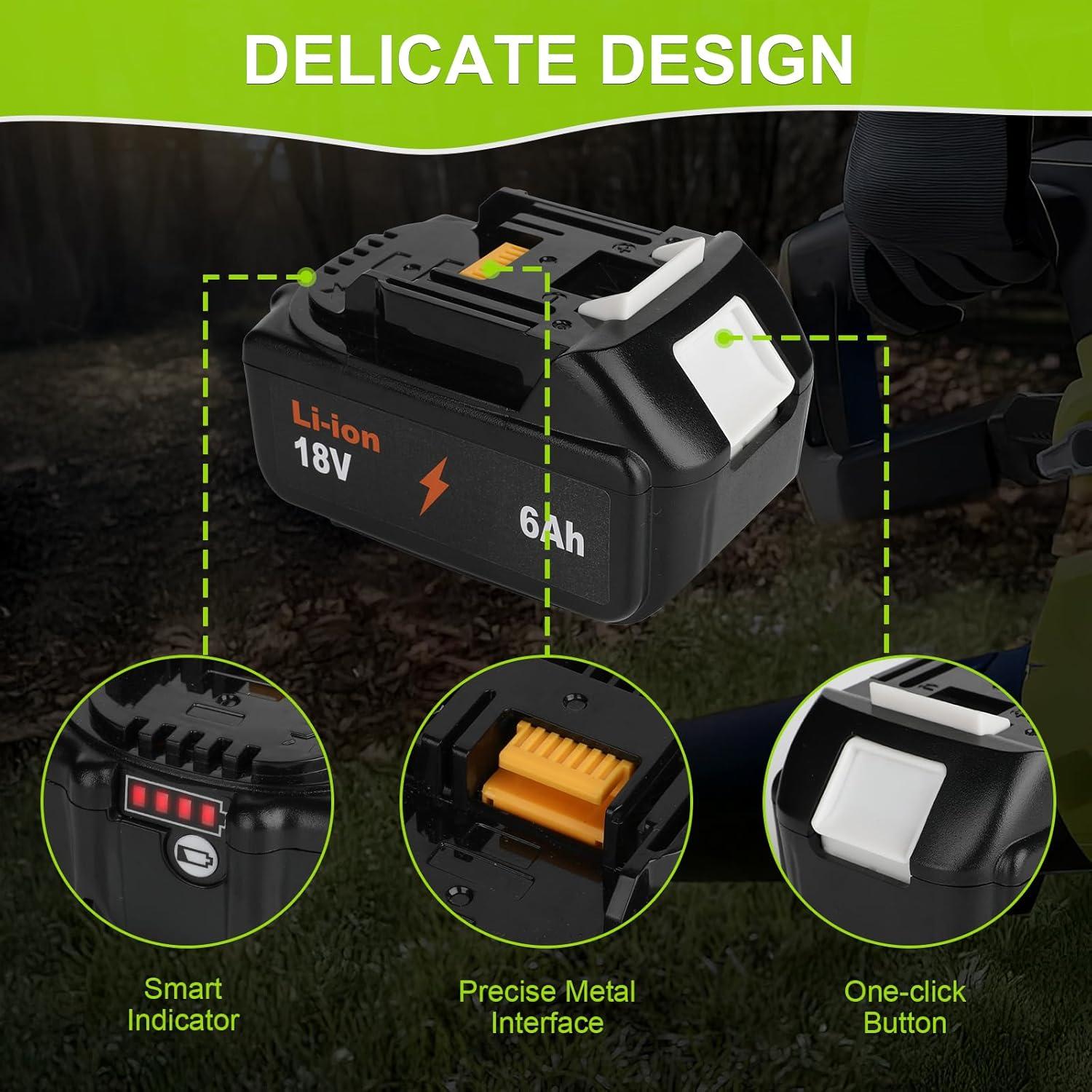 Pack de 2 Baterías 18V 6.0Ah SFMAKDZ para Makita BL1860B