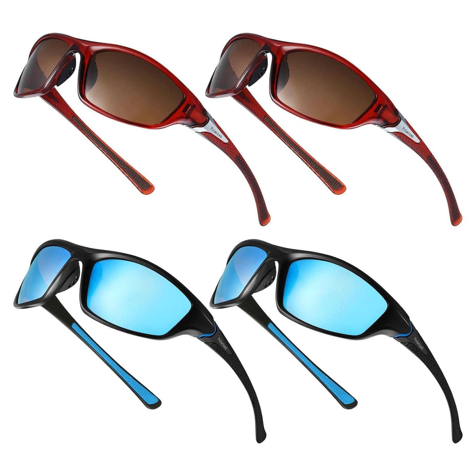 TOODOO 4 Pares Gafas de Sol Polarizadas UV para Hombres