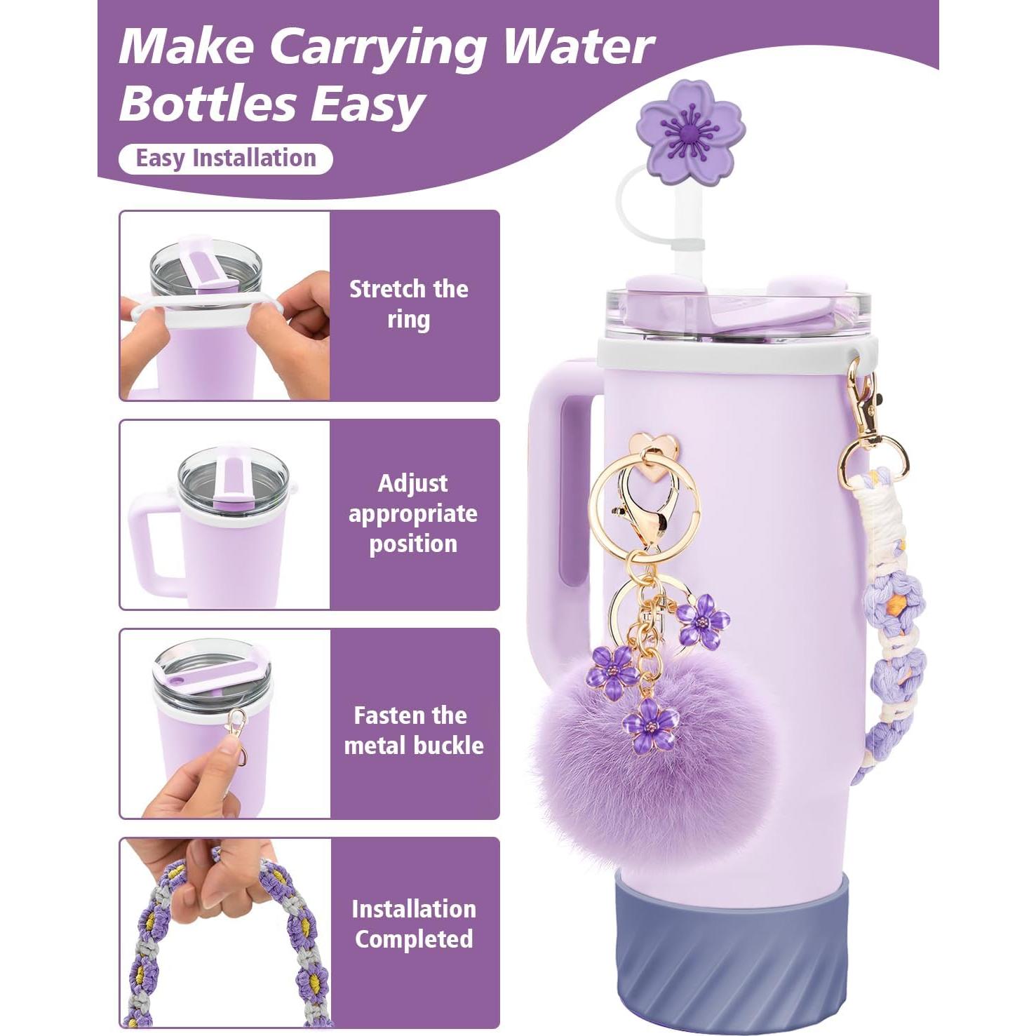 Juego de Accesorios CHEMLLC para Copa Stanley 40 oz Lavanda