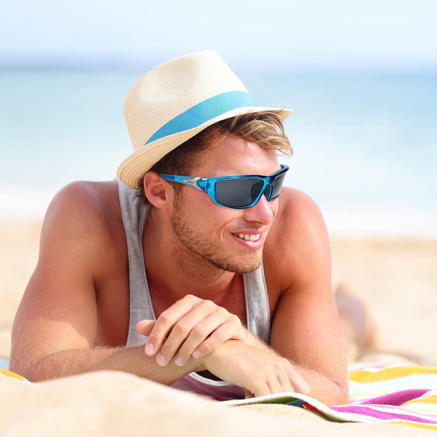 TOODOO 4 Pares de Gafas de Sol Polarizadas UV para Hombres