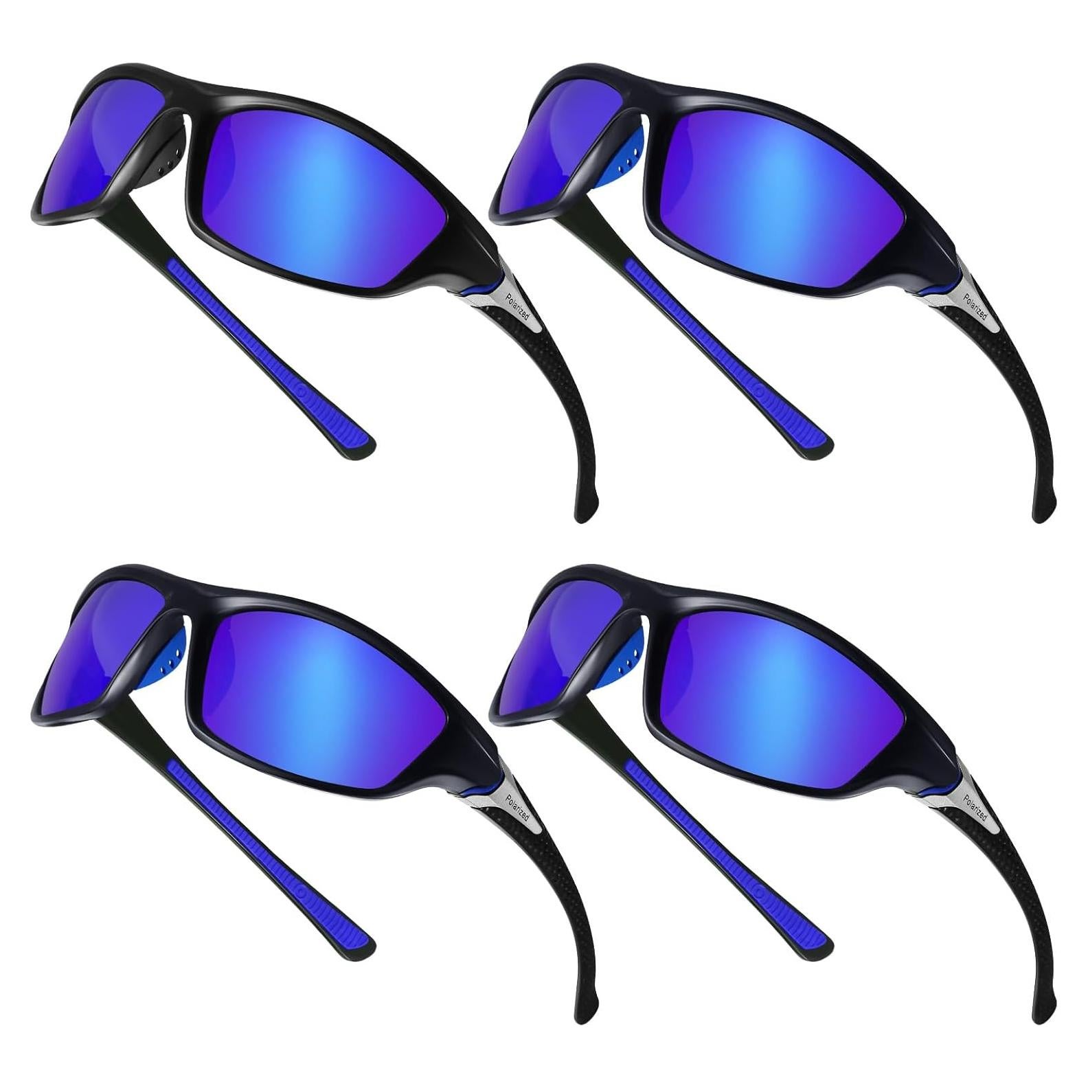 TOODOO 4 Pares Gafas de Sol Polarizadas UV para Hombres